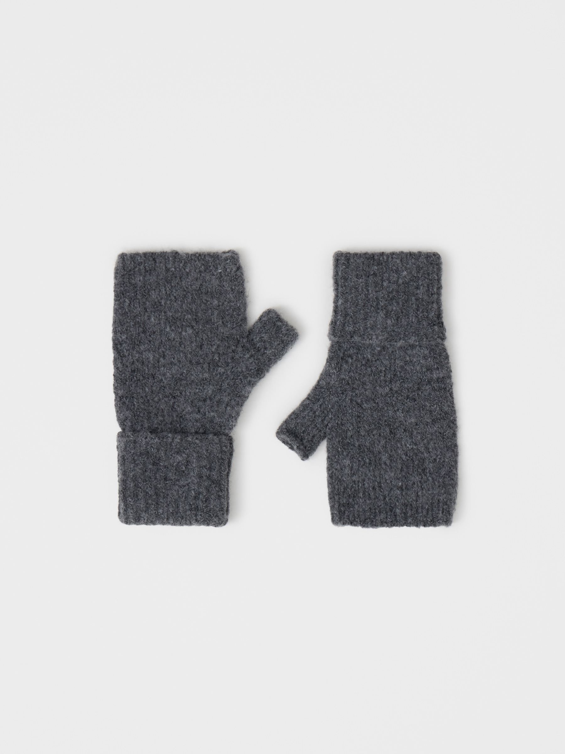 Митенки женские, единый размер, акрил/полиэстер, серые, Knitting fuzz, image-0