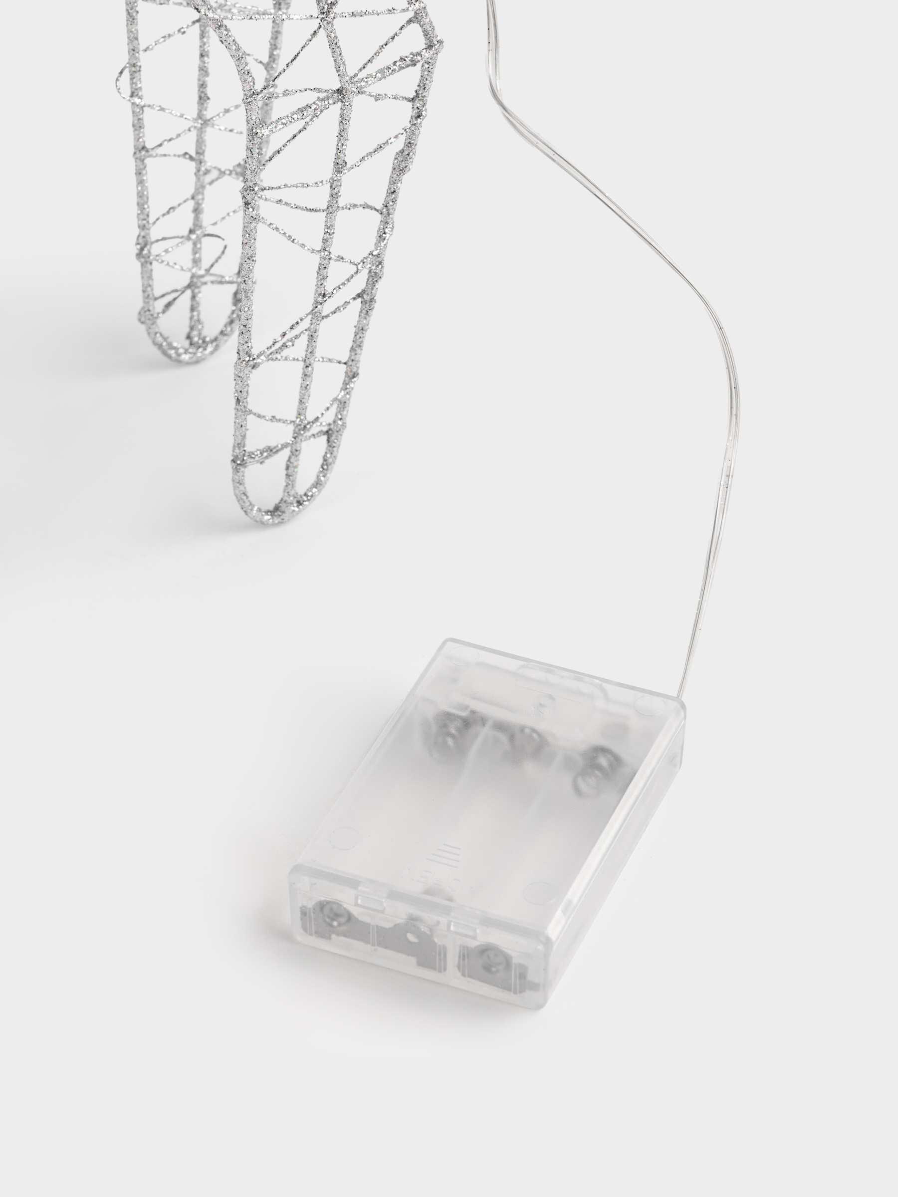 Статуэтка с подсветкой, 40 см, металл, серебристая, Олень, Deer sparks, image-5