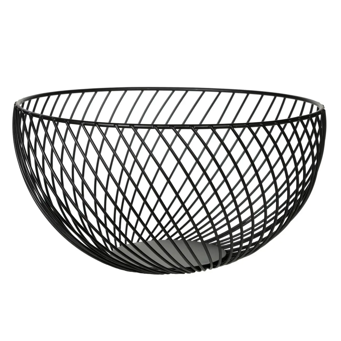 Корзина для фруктов, 26 см, металл, черная, Twist black, image-0