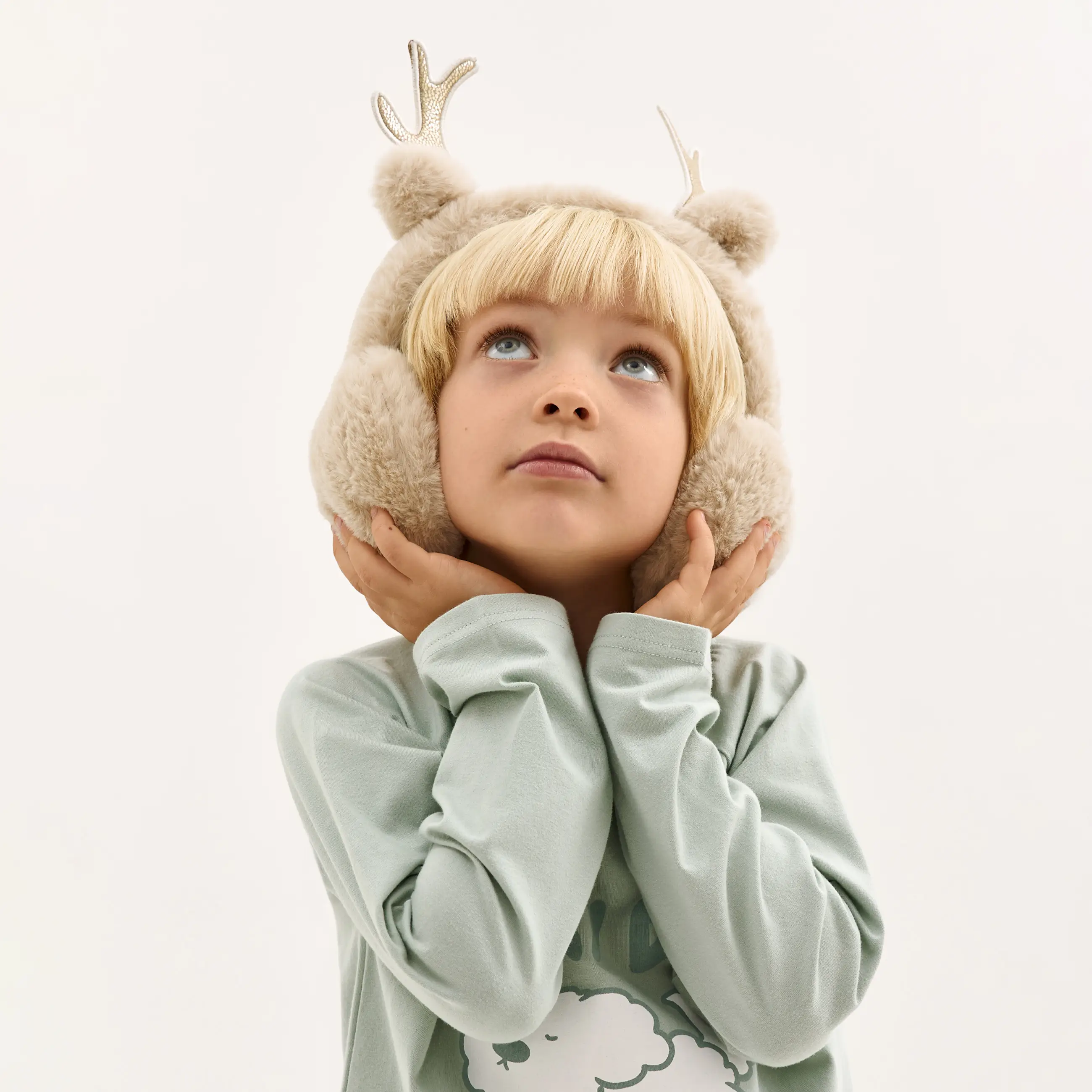 Үлбір құлақшын, 30 см, жасанды үлбір, қоңыр, Мүйіздер, Deer toy