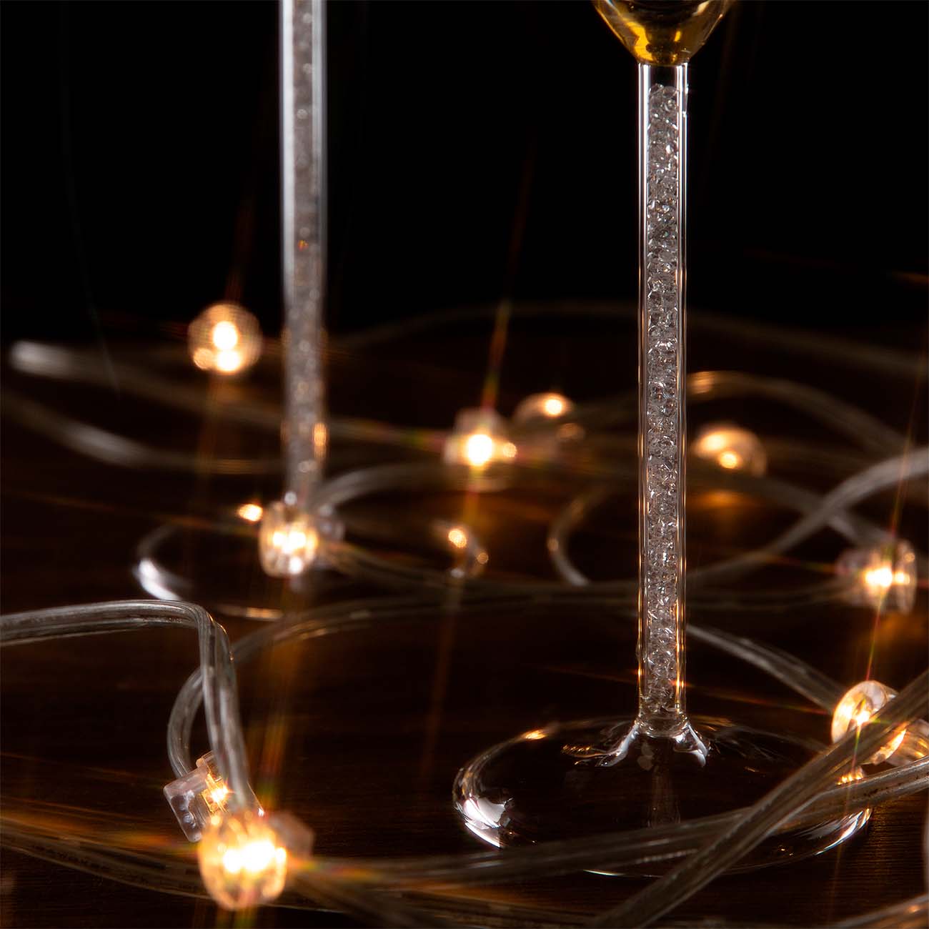Шампан әйнегі, 180 мл, 2 дана, шыны / ринстондар, Crystal decor изображение № 5
