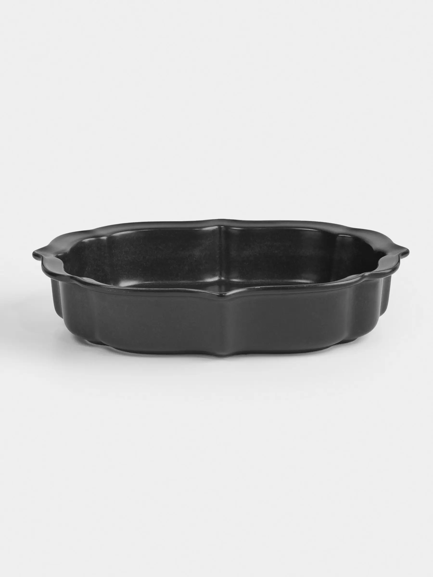 Пісіруге арналған ыдыс, 26х19 см, керамика, бұйра, қара, Speckled black