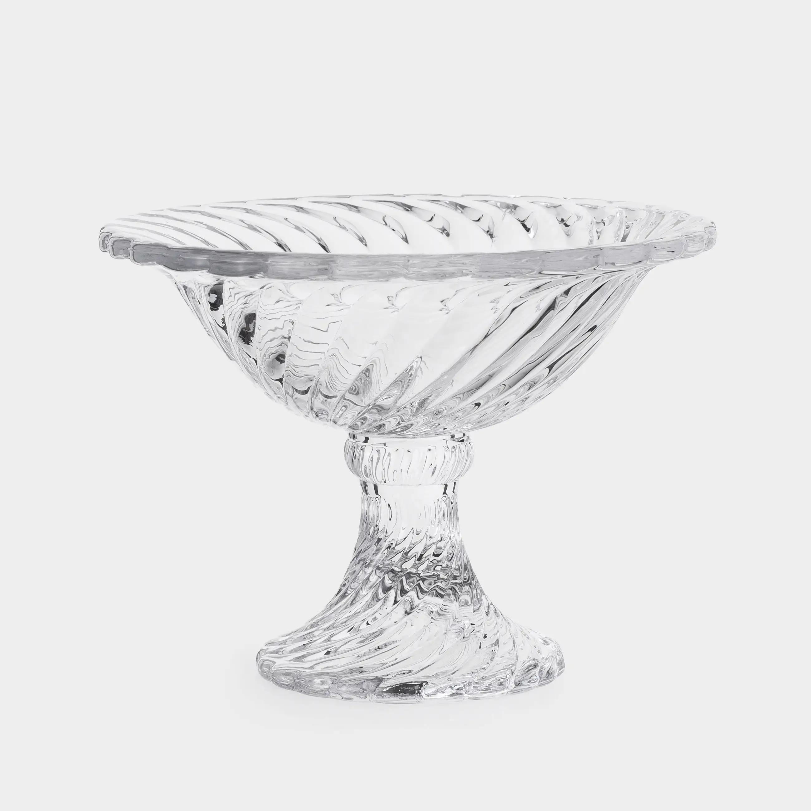 Кәмпит ыдысы, 15х11 см, аяқты, шыны Р, Lombardy R