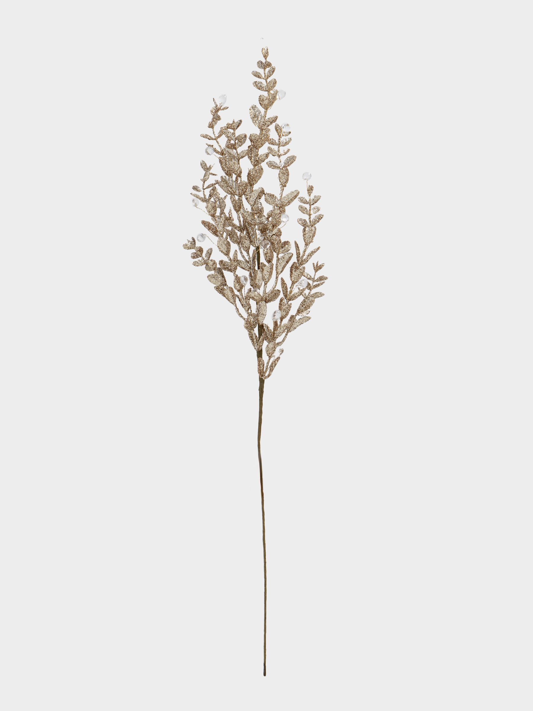 Ветка декоративная, 73 см, пластик, Золотистые листья, Sparkle decor, image-0
