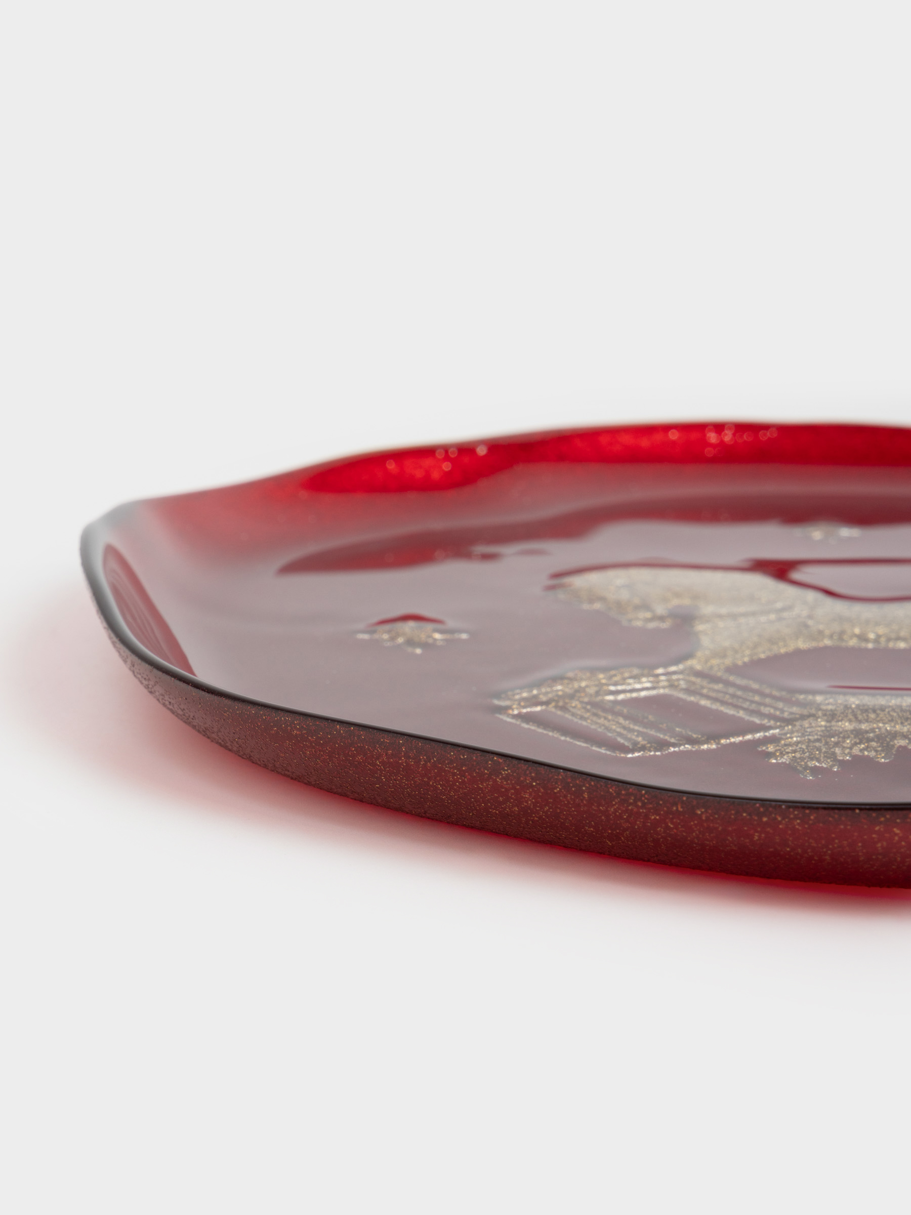 Ыдыс, 28х2 см, шыны, қою қызыл, Жылқы, Brumal, image-4