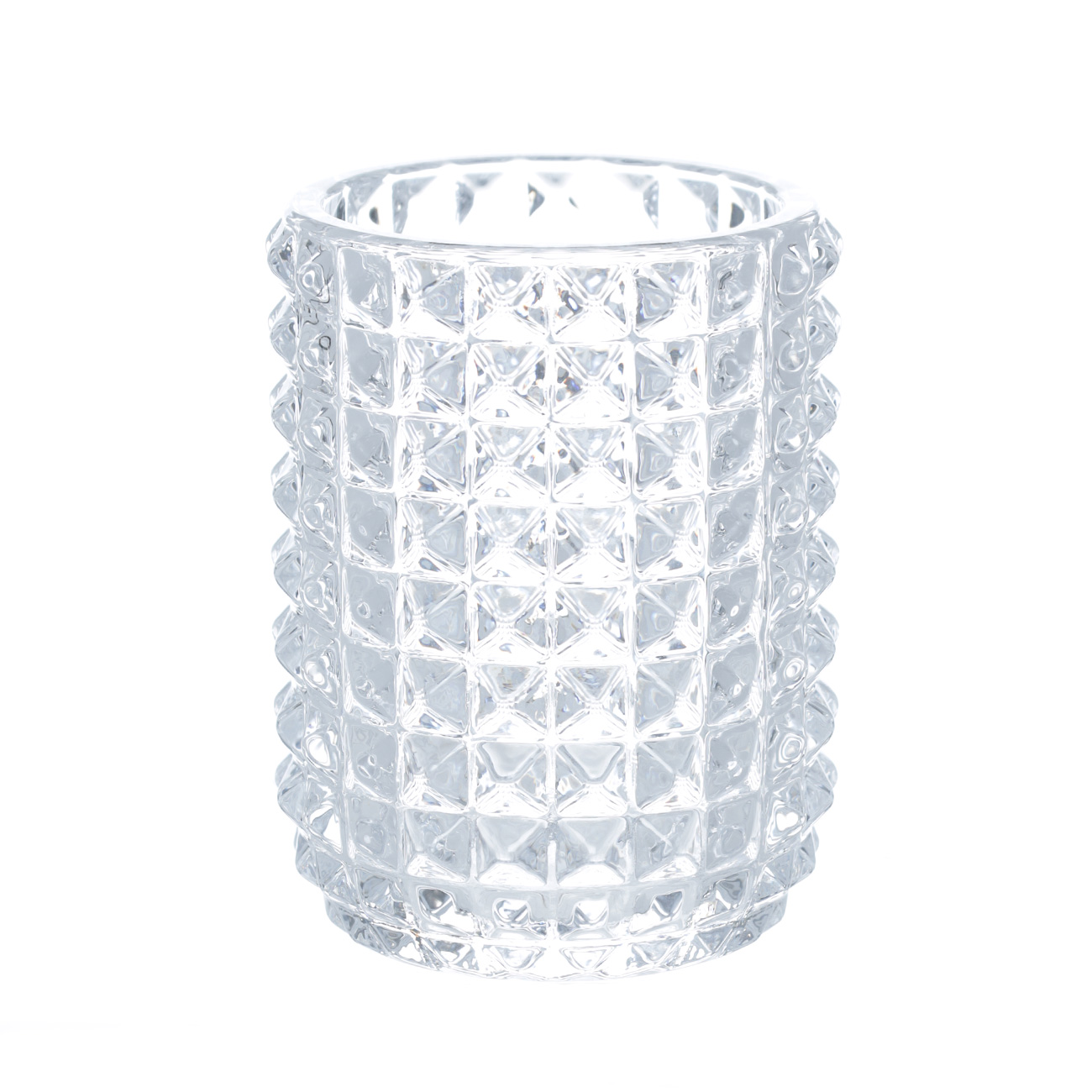 Жуынатын бөлмеге арналған стақан, 11 см, шыны, Diamond lights, image-0