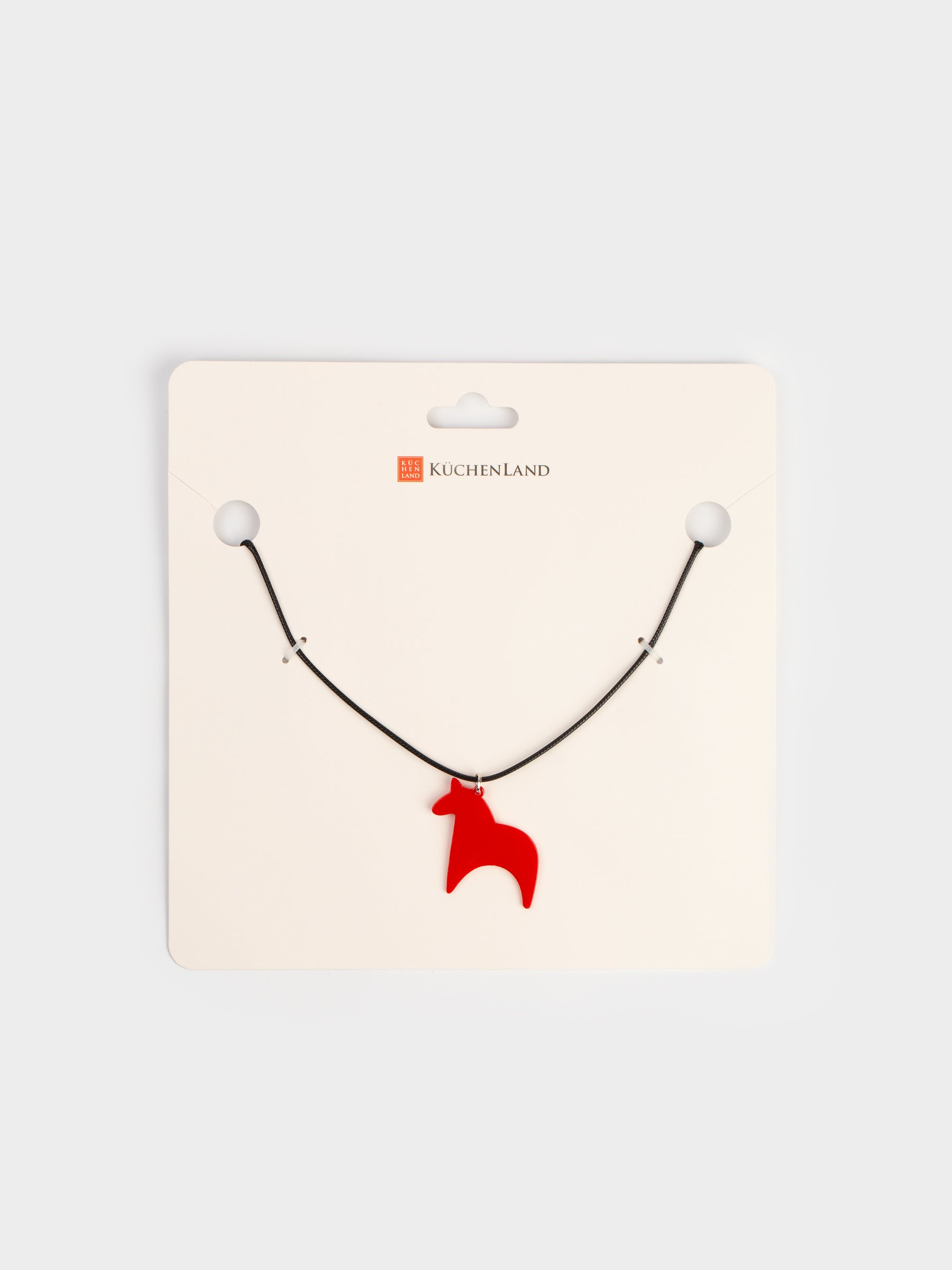 Шынжыр-бау, 1,5 м, аспасы бар, нейлон/акрил, Қызыл жылқы, Jewelry horse, image-3