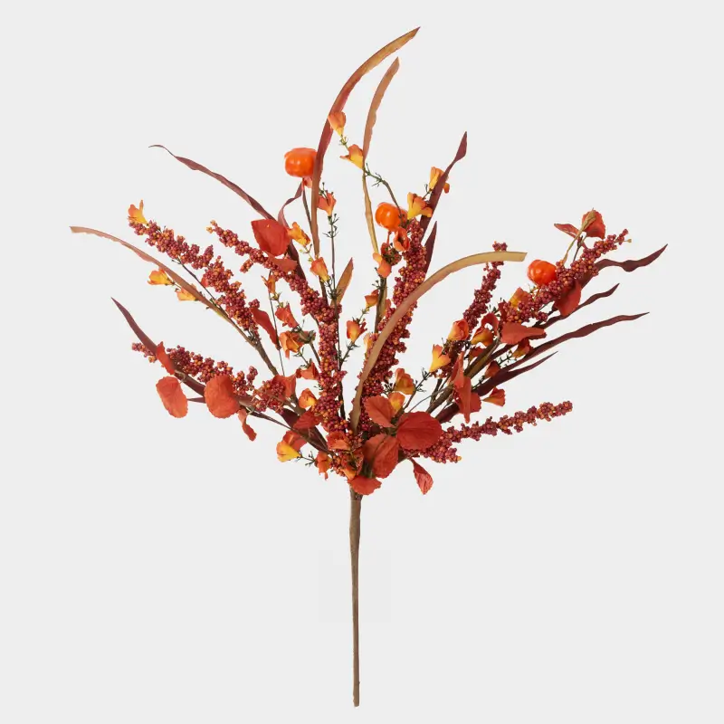 Сәндік бұтақ, 55 см, пластик/қағаз, Гүлдер мен асқабақтар, Forest symphony decor