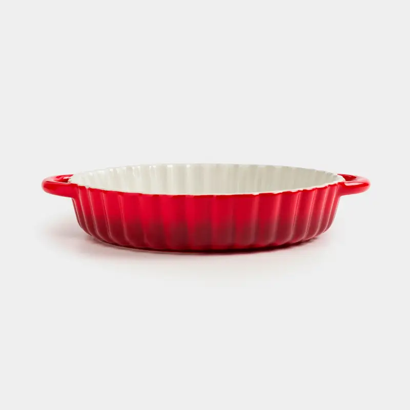 Форма для запекания, 25 см, керамика, круглая, бордовая, Градиент, Cakes gradient, image-0
