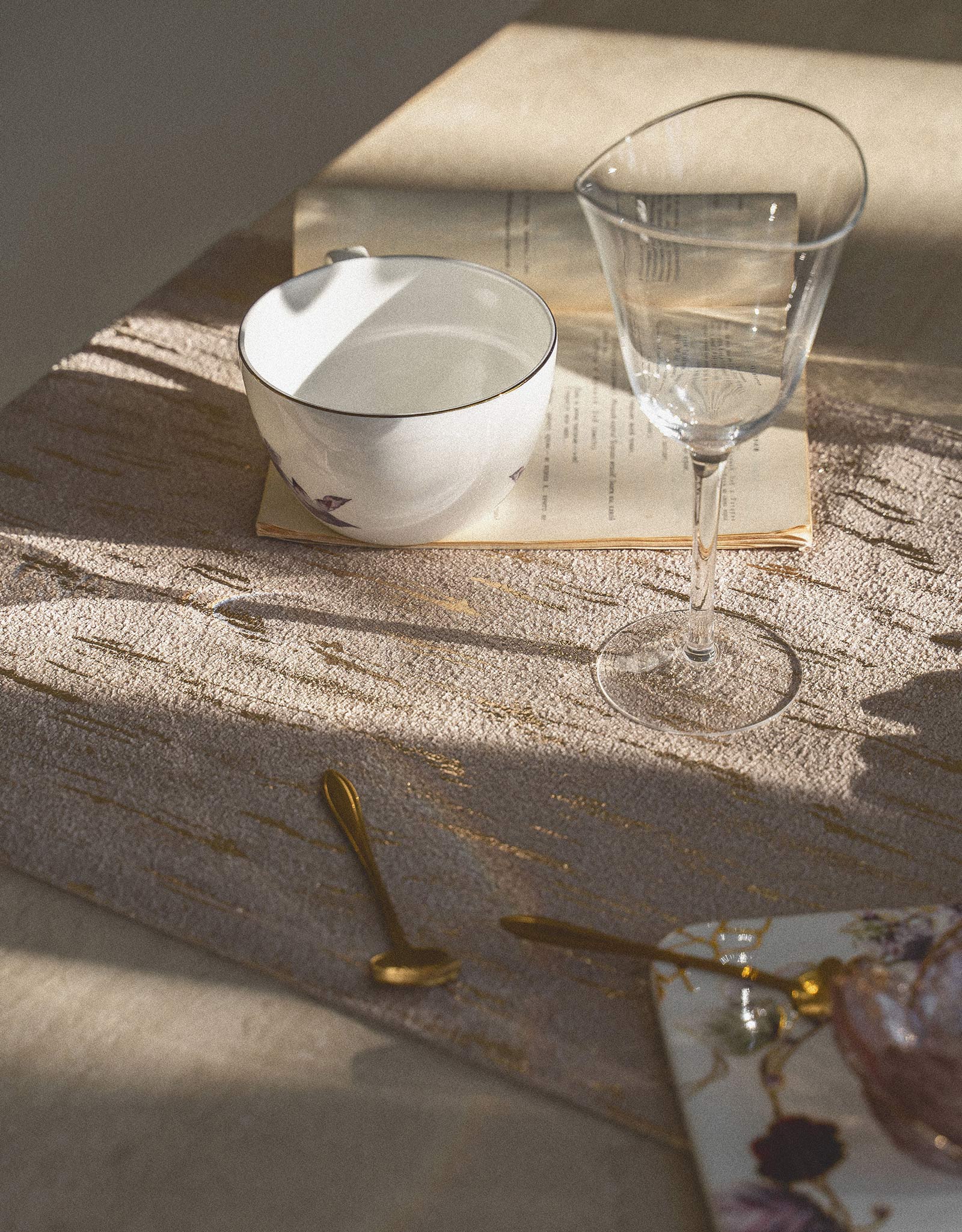 Дорожка настольная, 40x160 см, с кисточками, полиэстер, бежевая, Полосы, Abstract, image-8