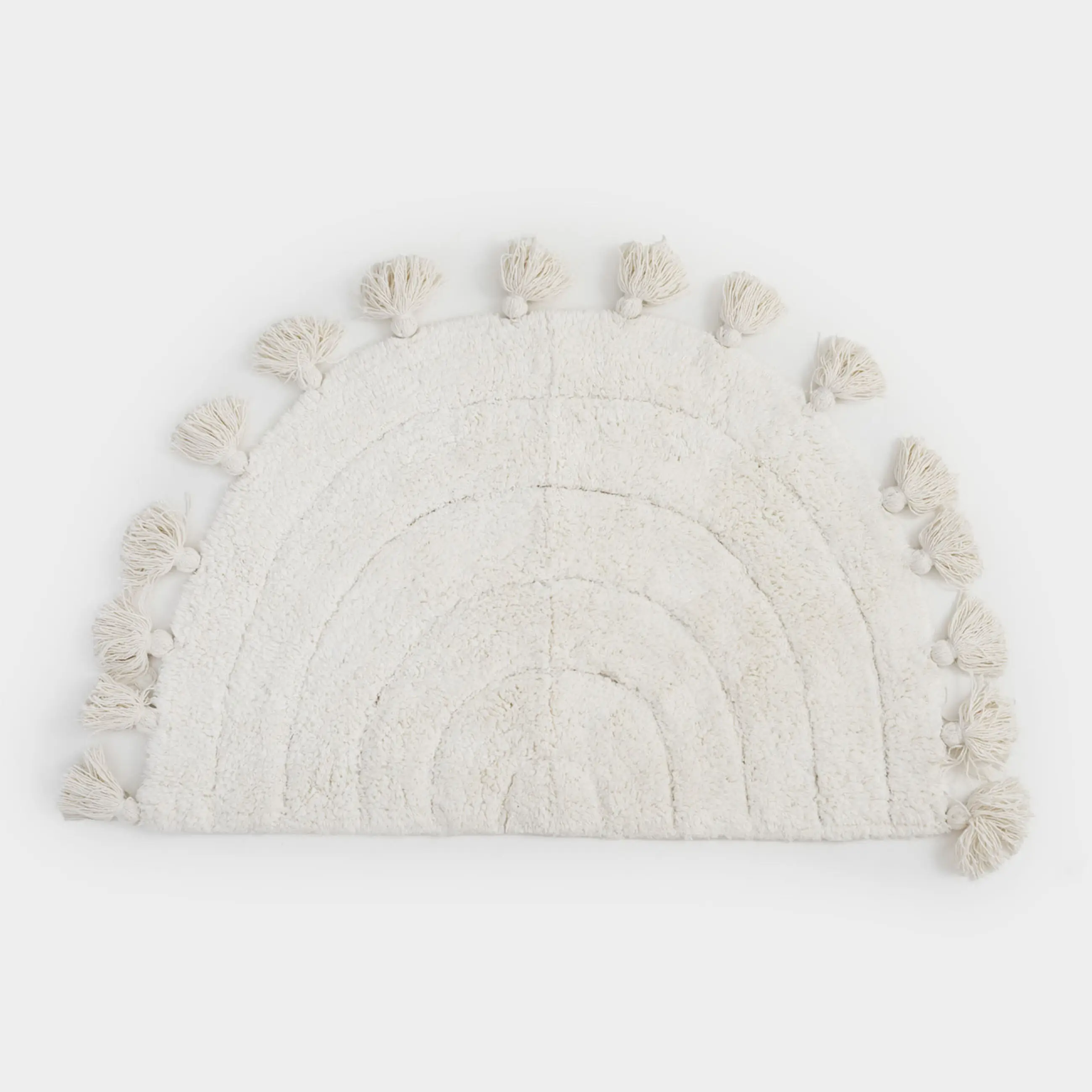 Кілемше, 50x80 см, шашағы бар, мақта, сүт түстес, Арка, Arch