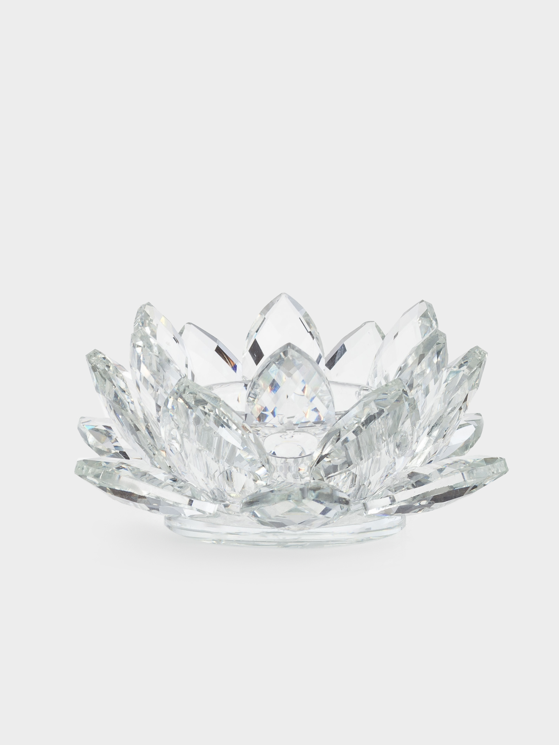Подсвечник, 11 см, для чайной свечи, кристальное стекло, Цветок, Crystal flower, image-1