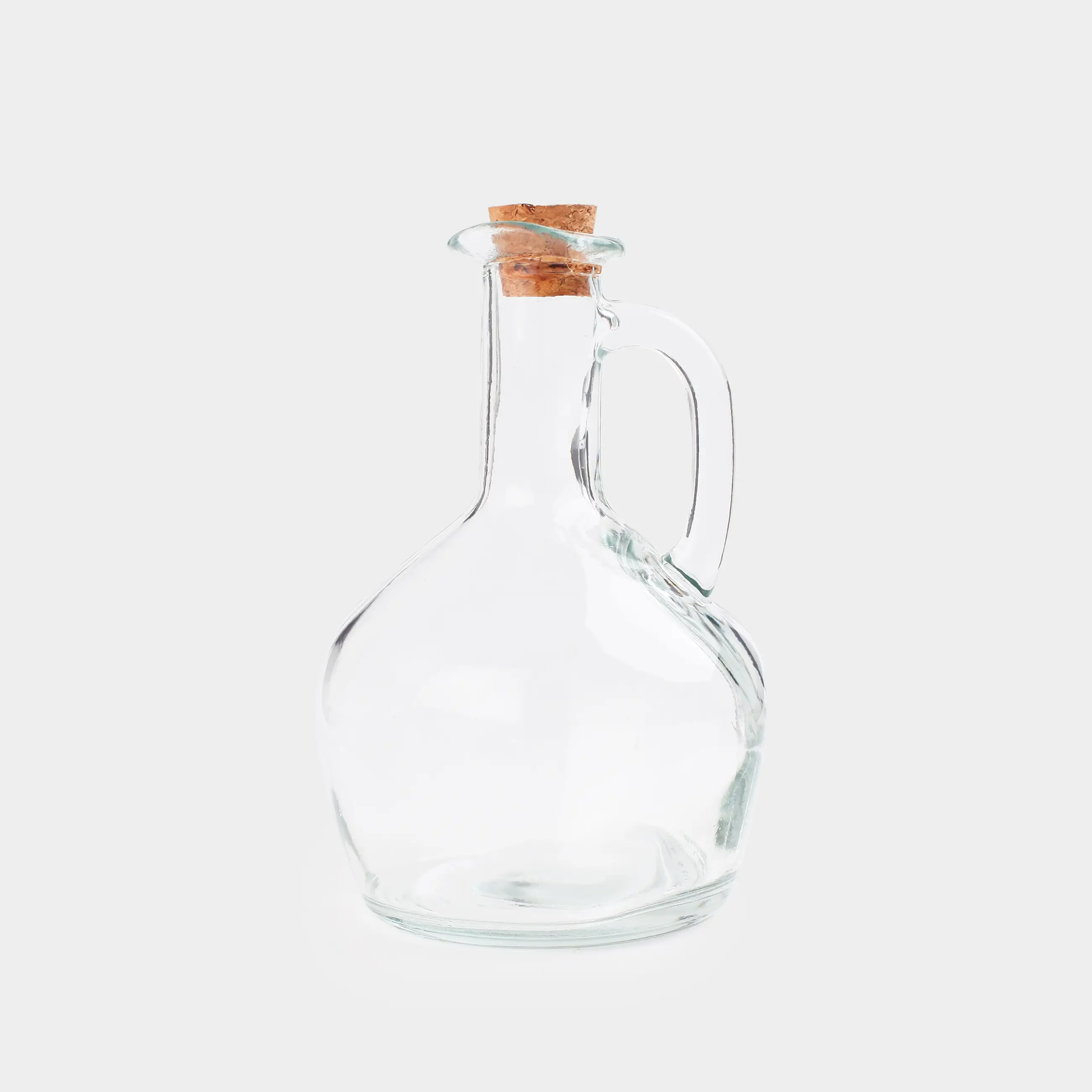 Емкость для масла или уксуса, 400 мл, с ручкой, стекло/пробка, Кувшин, Clear cork