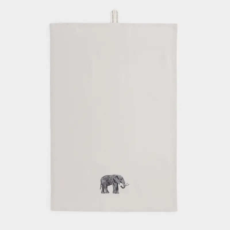 Полотенце кухонное, 40х60 см, хлопок, серое, Слон, Elephant ,image-0