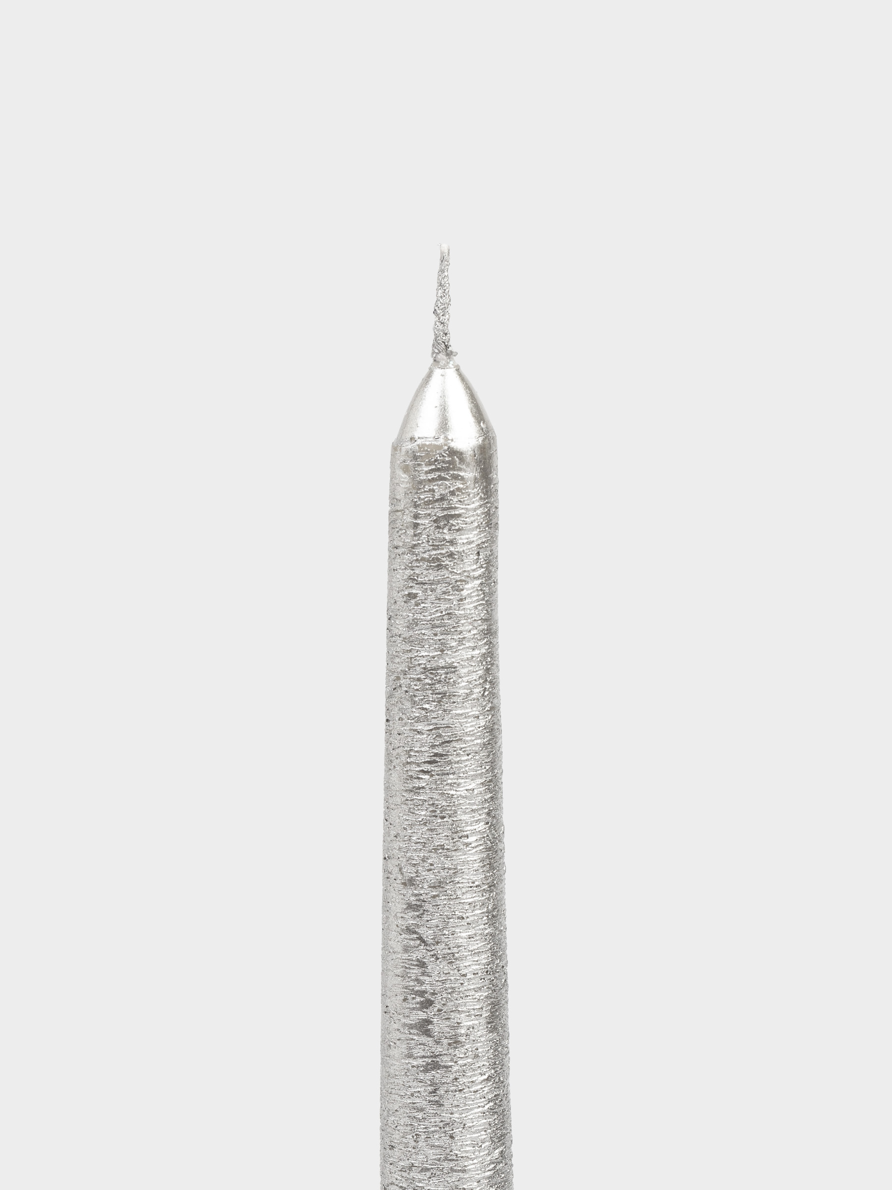 Шам, 25 см, жіңішке, күміс, Galore candle, image-1