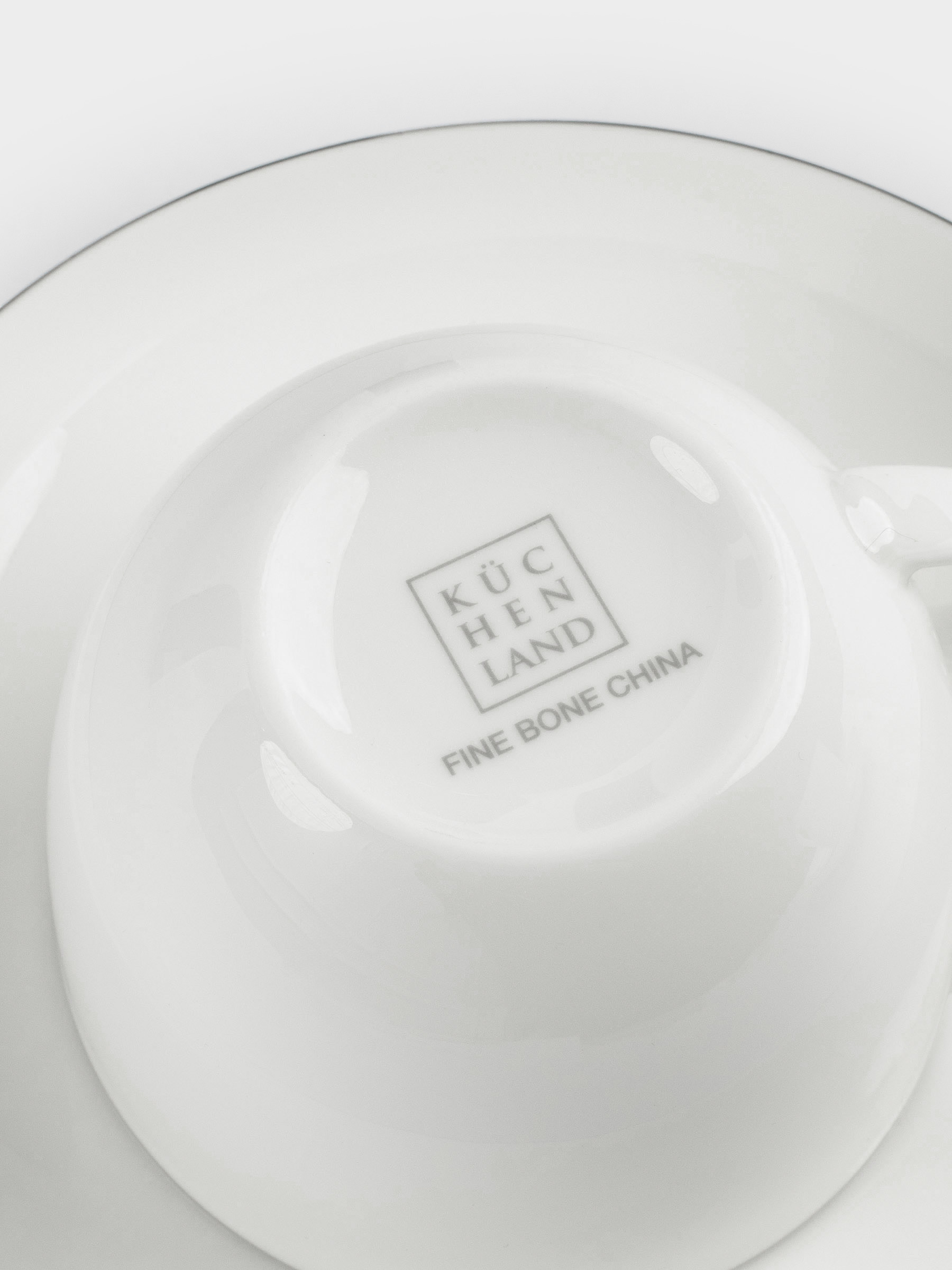 Шай жұбы, 2 тұлға, 4 зат, 250 мл, F фарфоры, ақ, Ideal silver, image-6