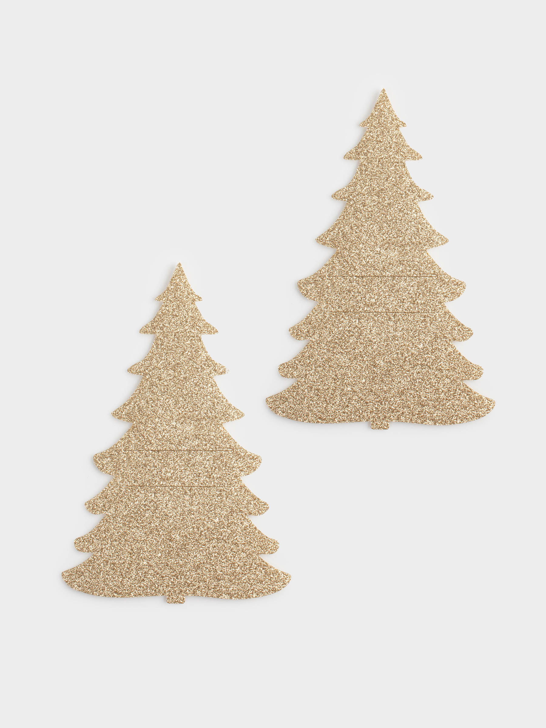 Карман для столовых приборов, 24х16 см, 2 шт, фетр, золотистый, Ель, Felt mat, image-0