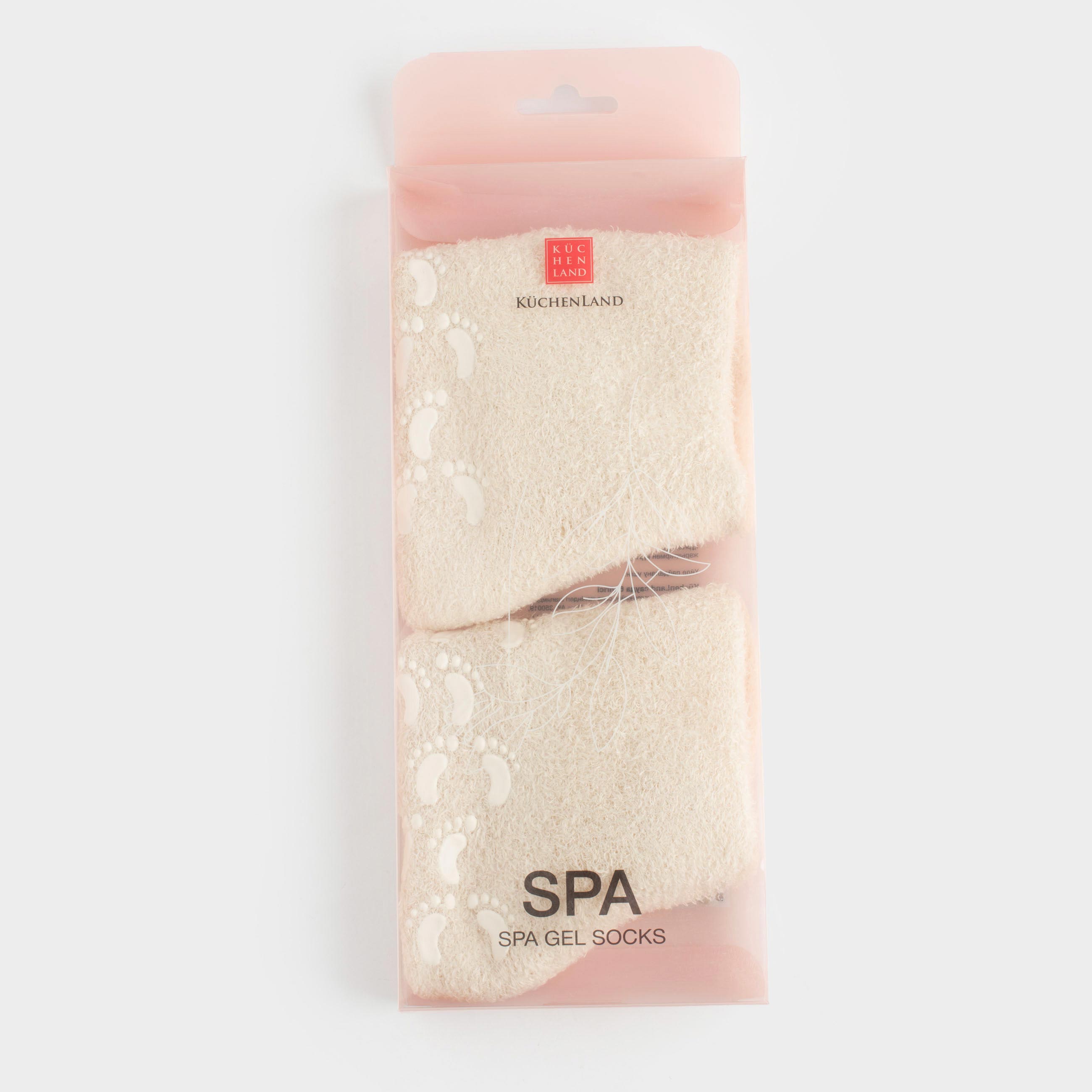 СПА-носки гелевые, р. 36-40, многоразовые, полиэстер, молочные, Spa, image-2