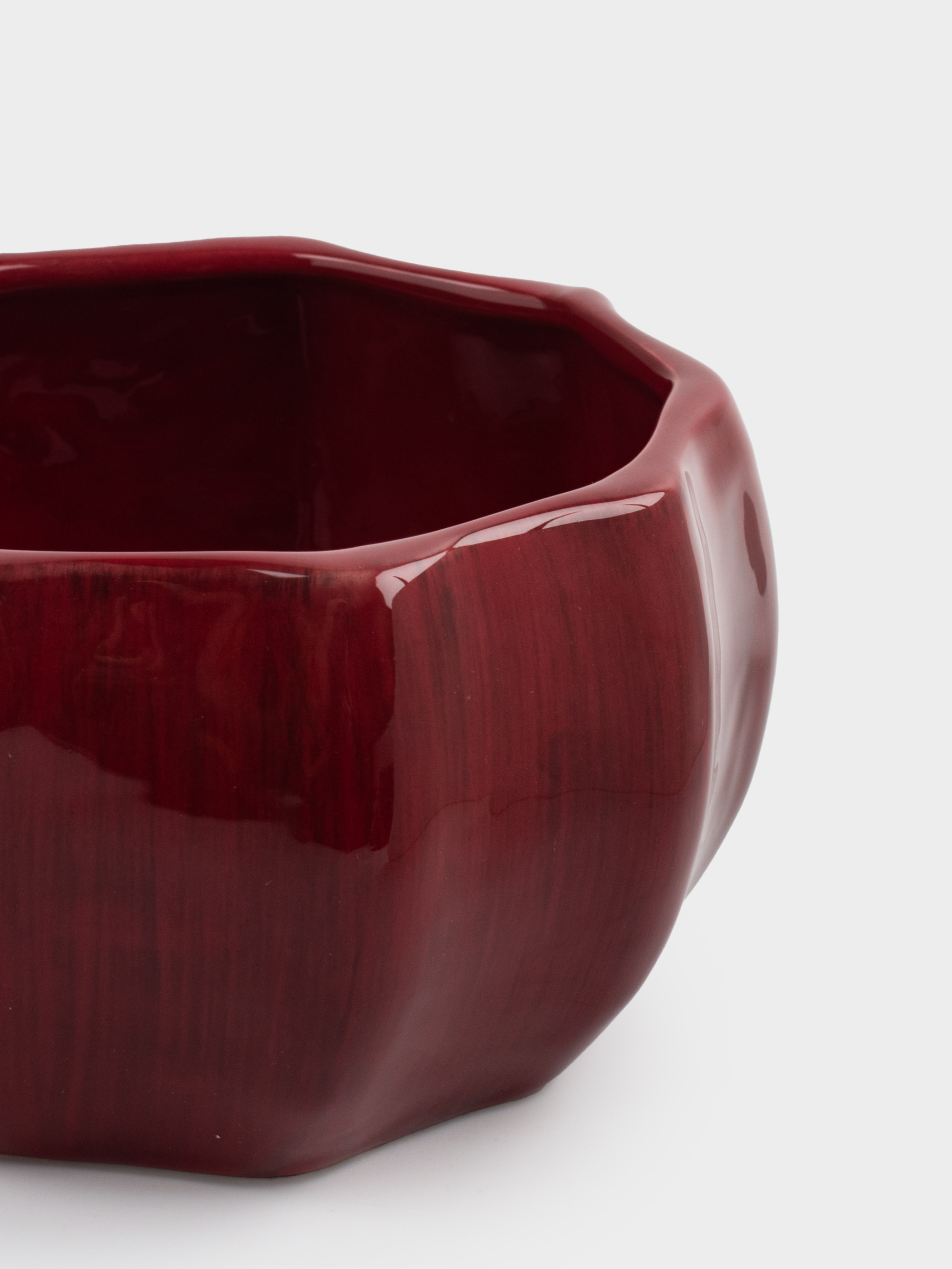 Сақтау ыдысы, 15х15 см, 1,2 л, керамика, қою қызыл, Анар, Pomegranate, image-3