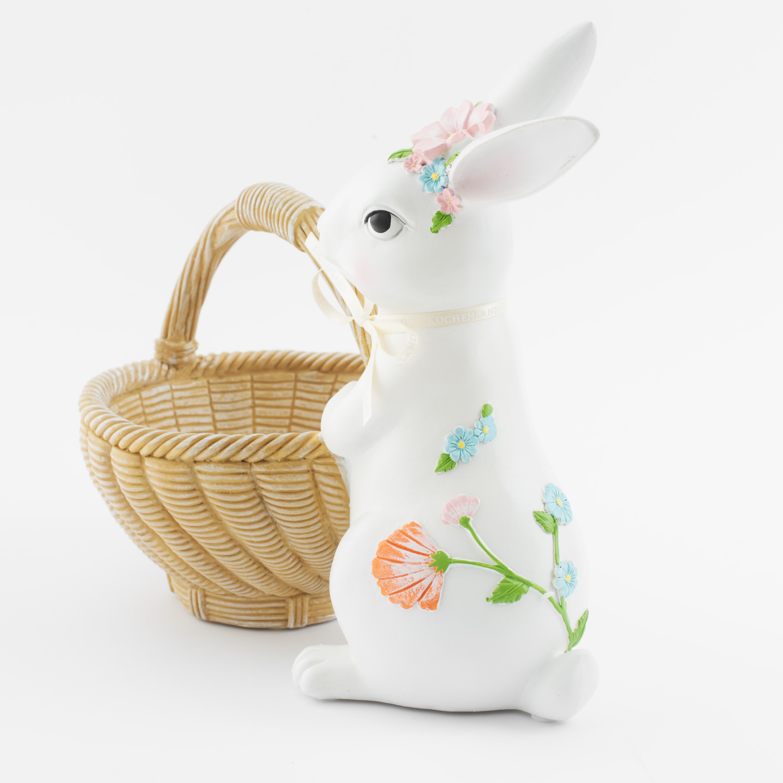 Конфетница, 25х16 см, полирезин, Кролик с корзинкой, Easter изображение № 2