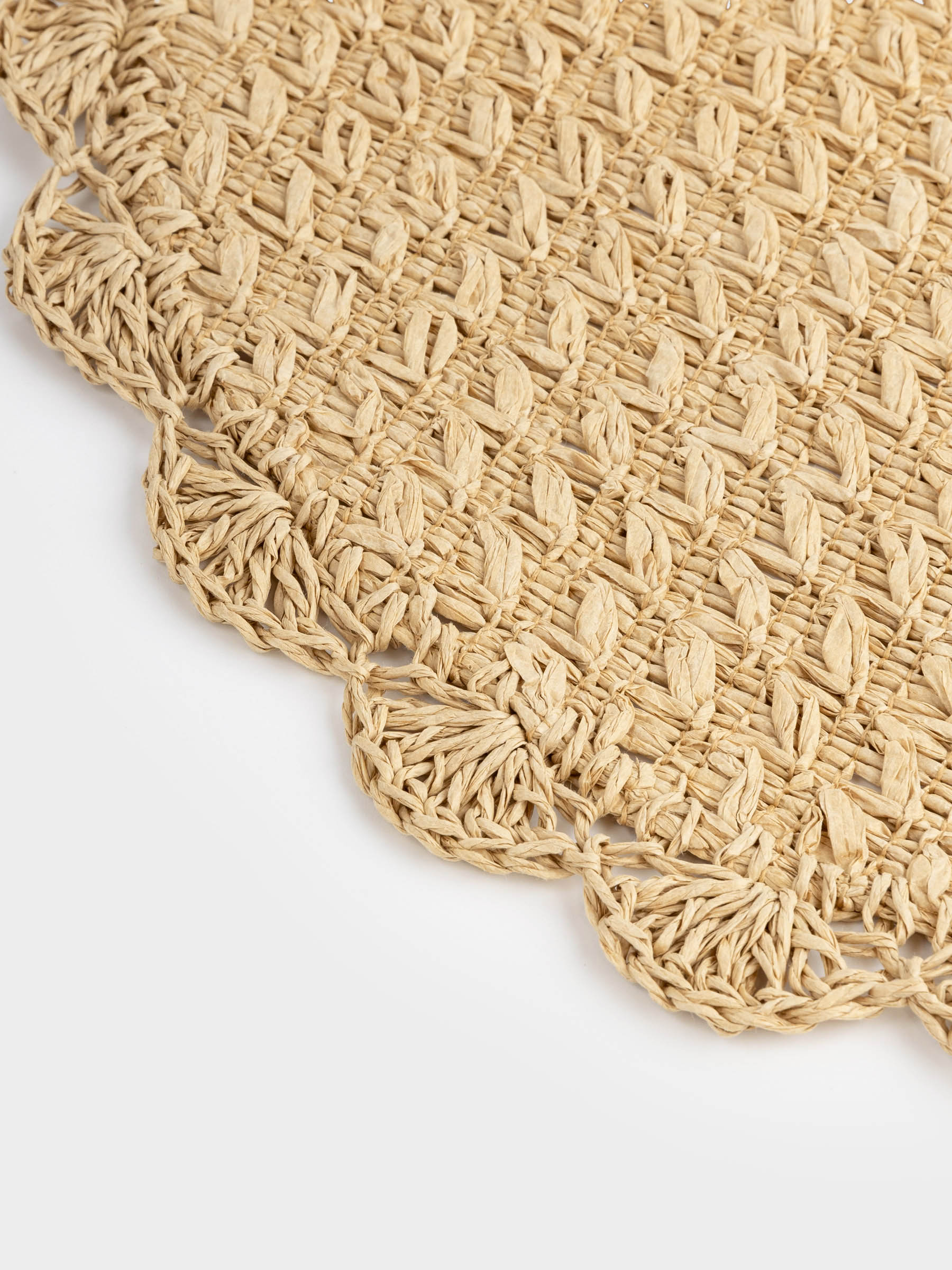 Салфетка под приборы, 38 см, целлюлоза, круглая, бежевая, Straw, image-3