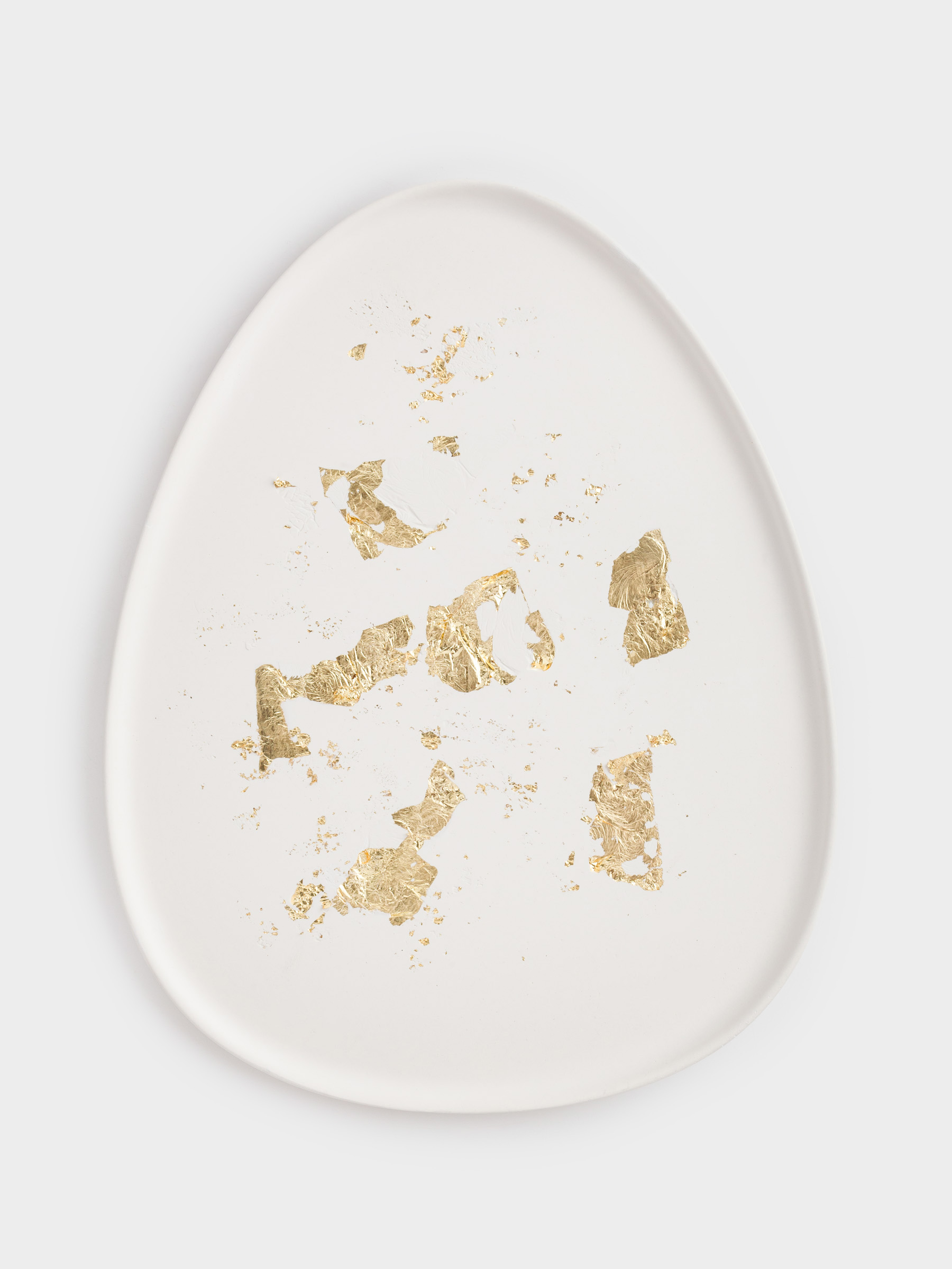 Блюдо декоративное, 25х20 см, гипс/фольга, бежево-золотистое, Antic gold, image-3
