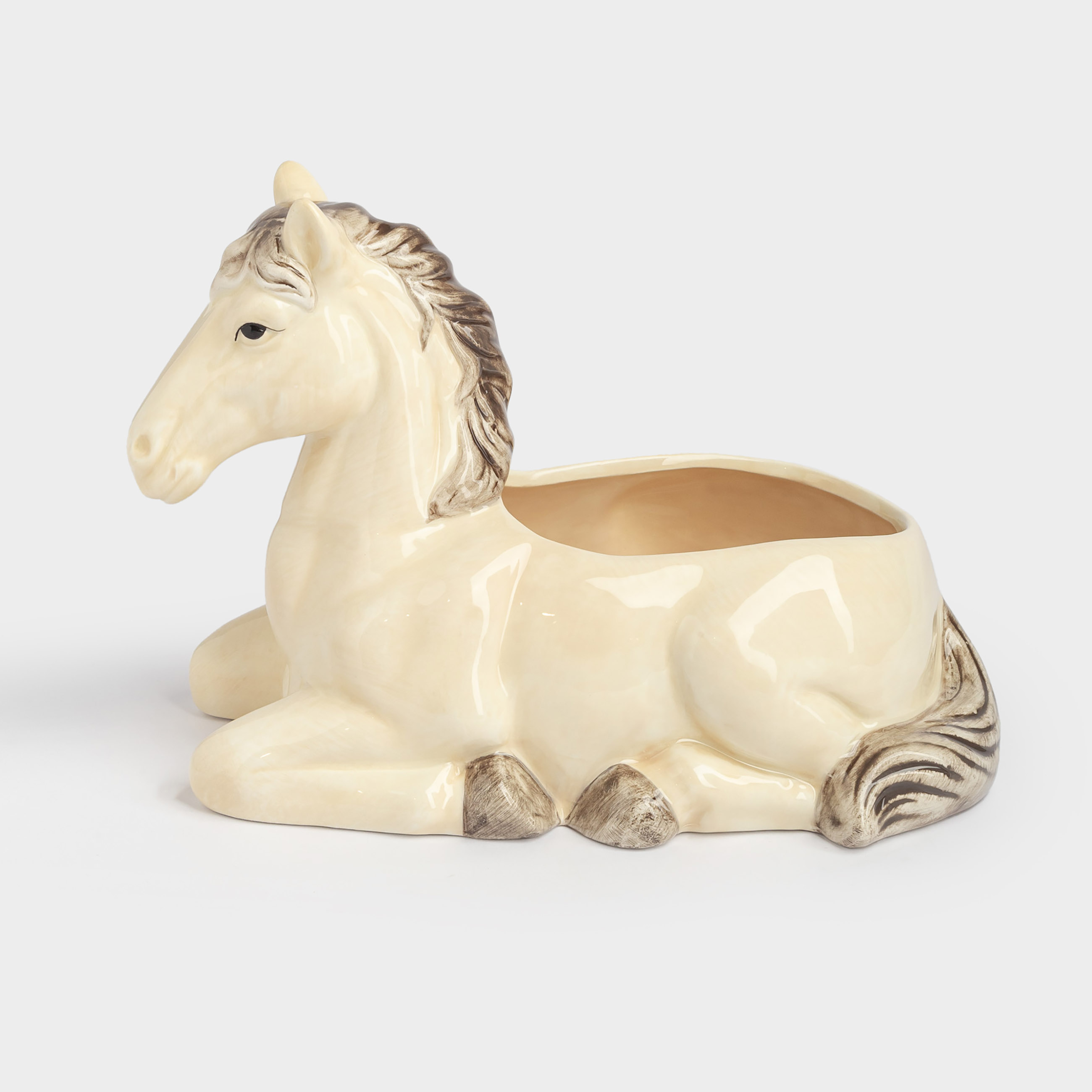 Кәмпит ыдысы, 26х17 см, керамика, қоңыр, Жылқы, Natural horse, image-0