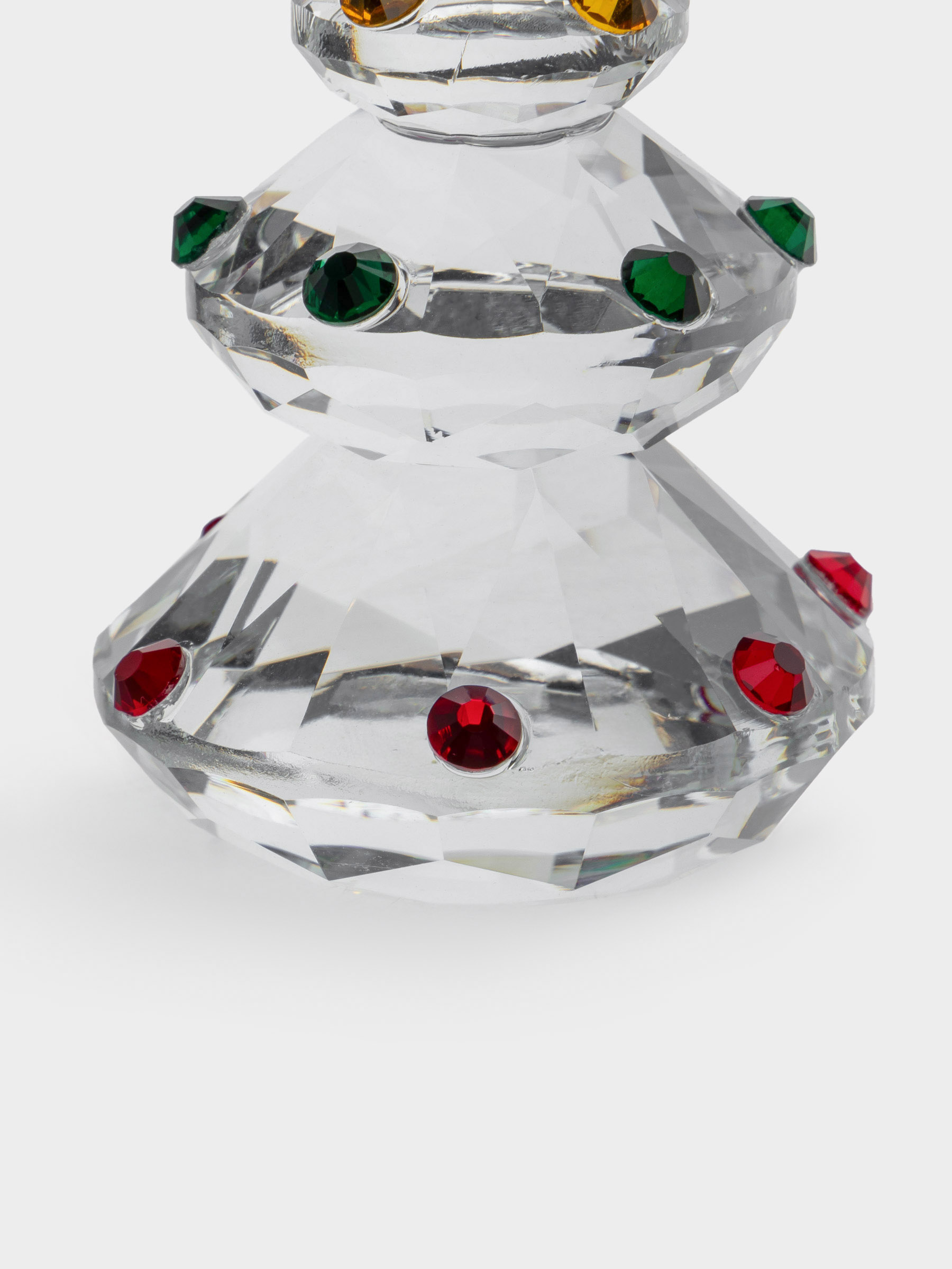 Мүсінше, 5 см, шыны, Кристалдары бар шырша, Christmas vitreous, image-1