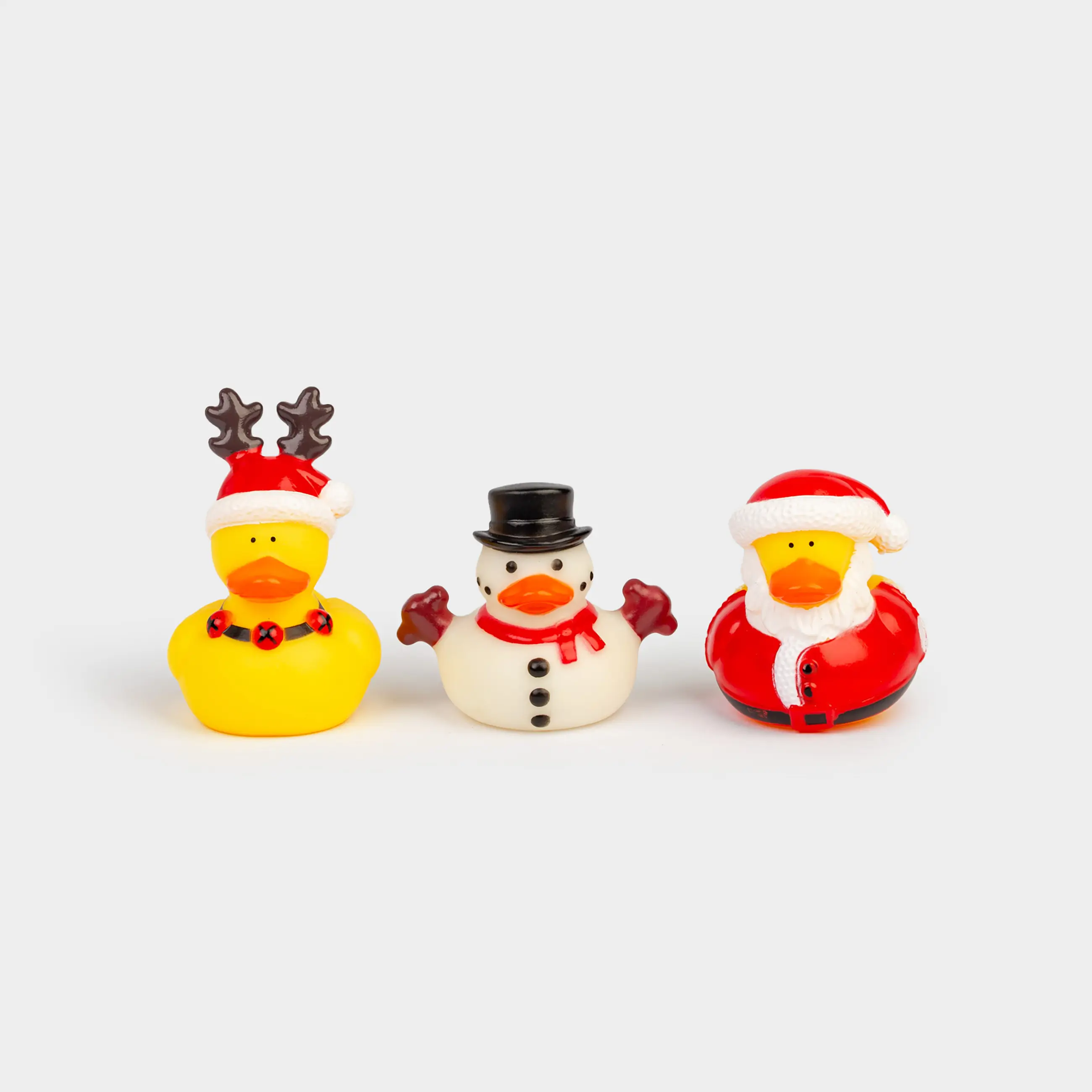 Игрушка для купания, 5 см, 3 шт, ПВХ, Утки в новогодних костюмах, Duck yellow