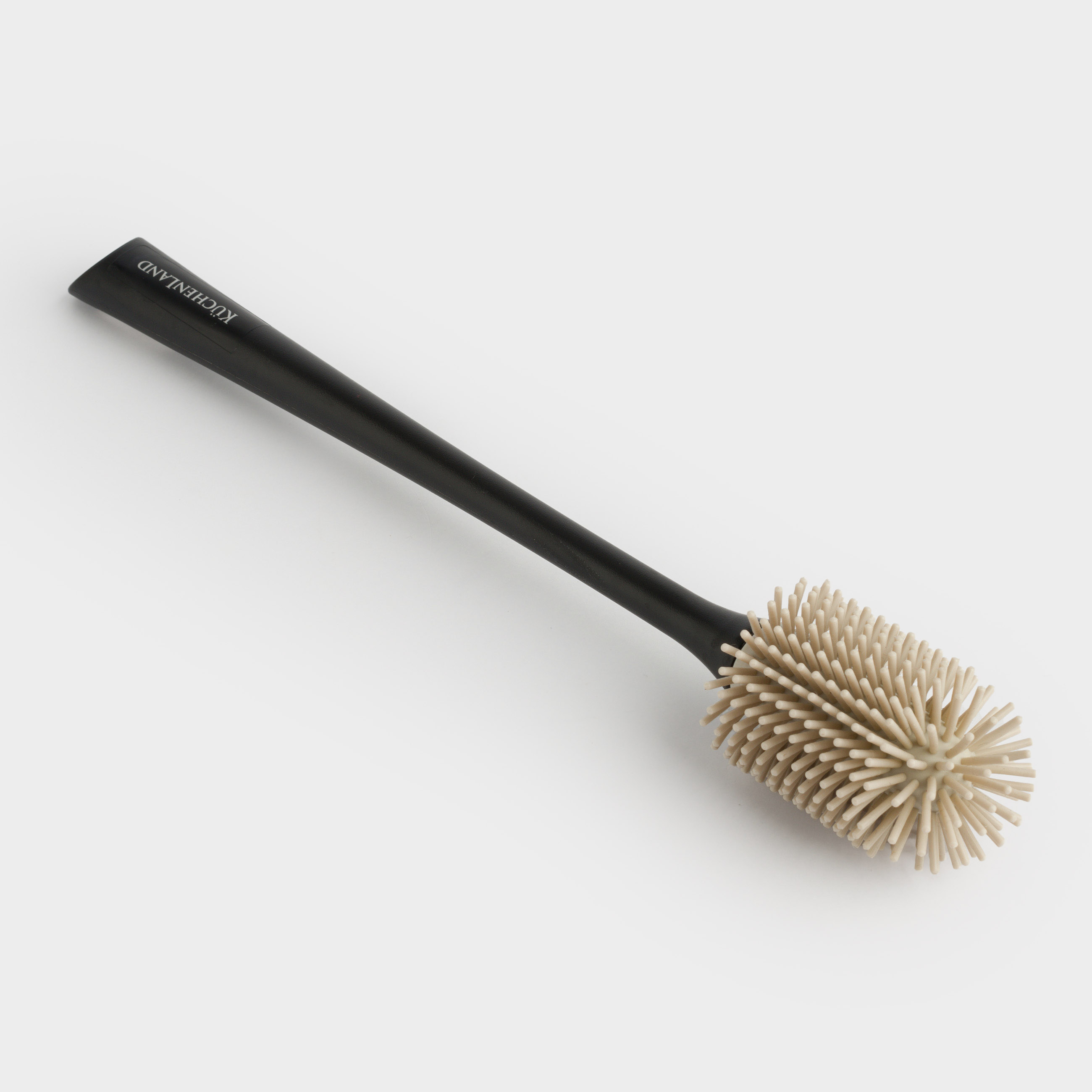 Бөтелке ысқышы, 30 см, силикон/пластик, сұр-қара, Black clean, image-3
