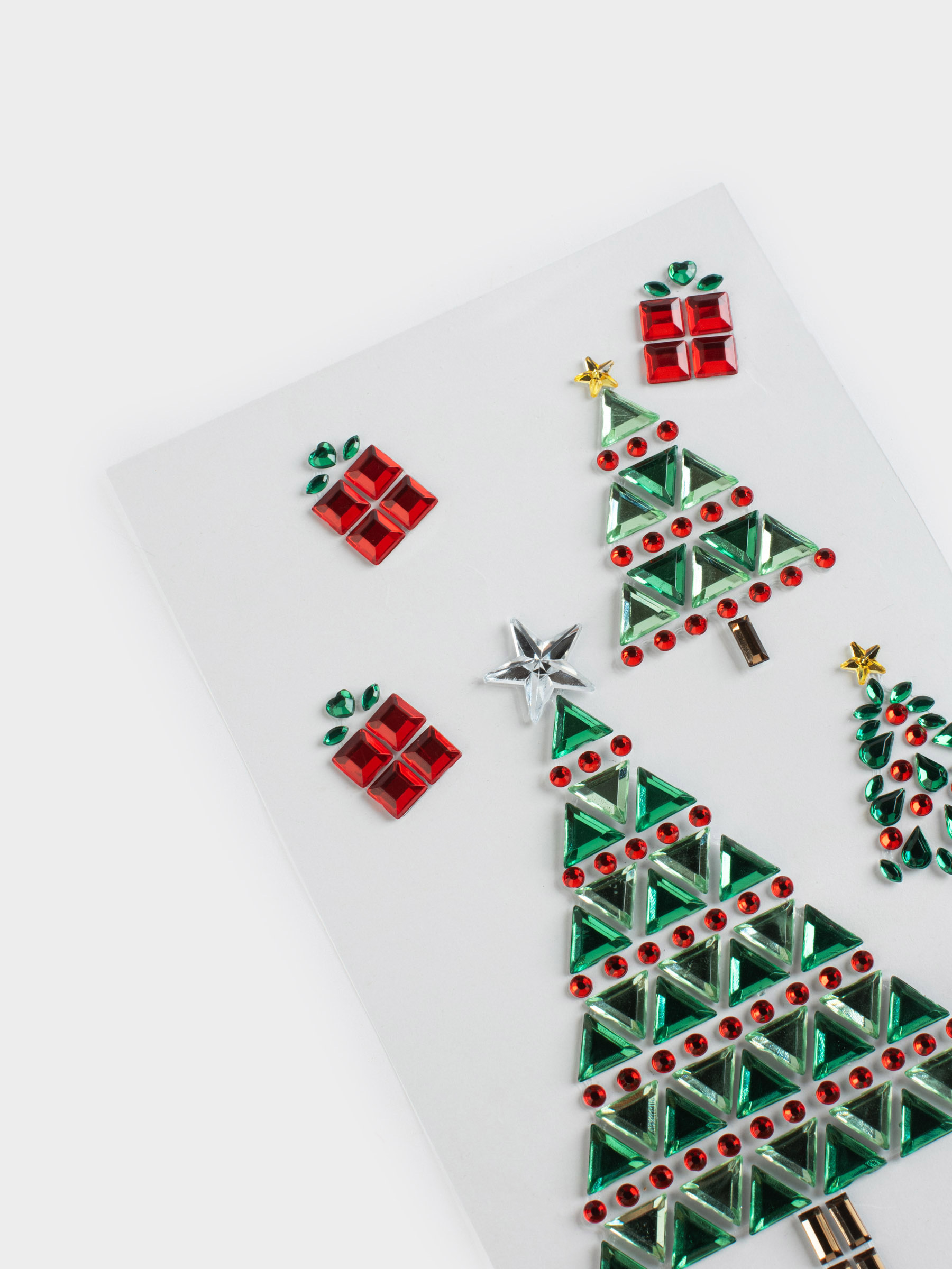 Жапсырмалар жинағы, 9х17 см, бір реттік, ПВХ, шыршалар, Christmas decal, image-1