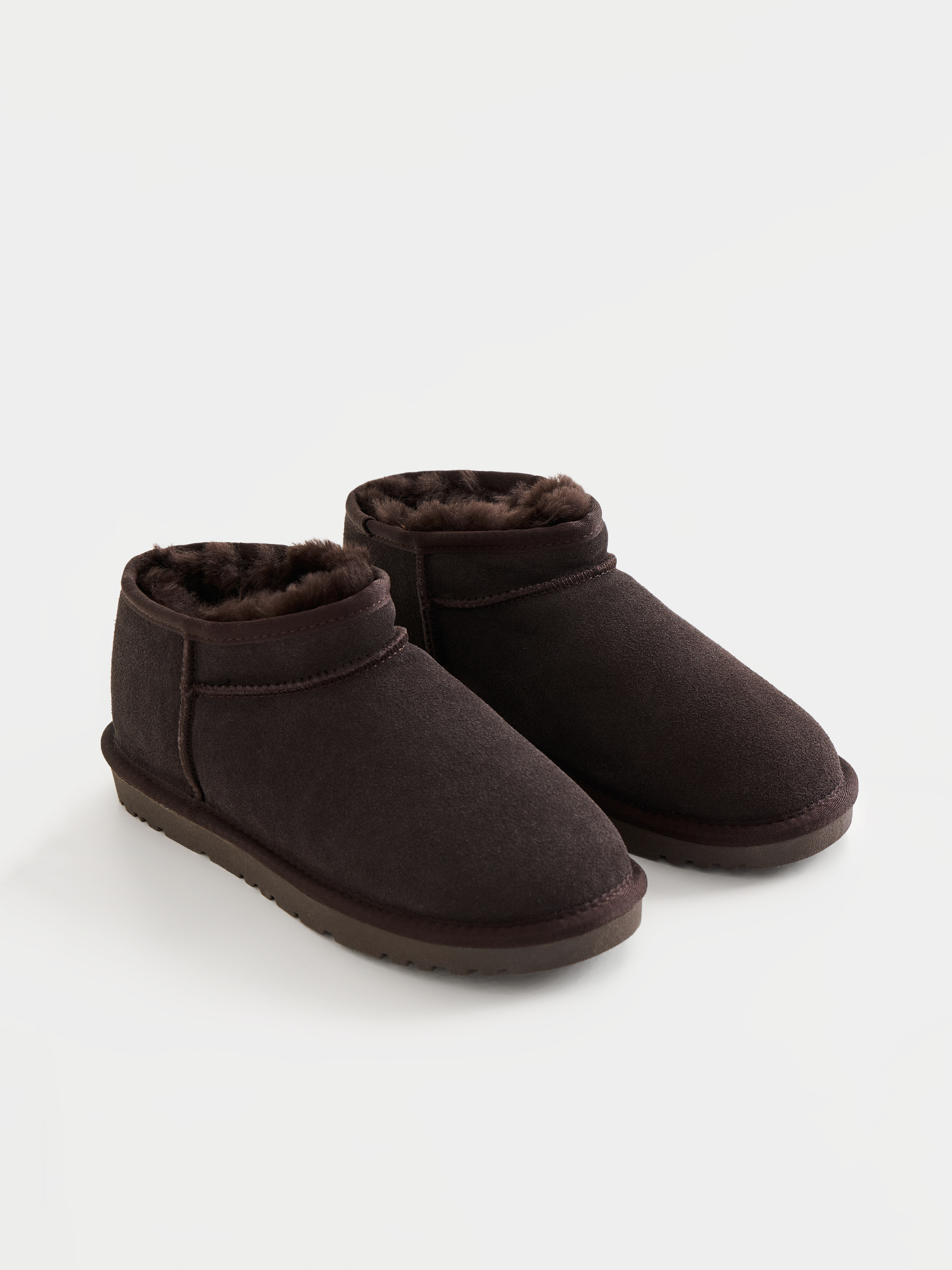 Угги женские, р. 37, замша/шерсть, коричневые, Suede, image-4