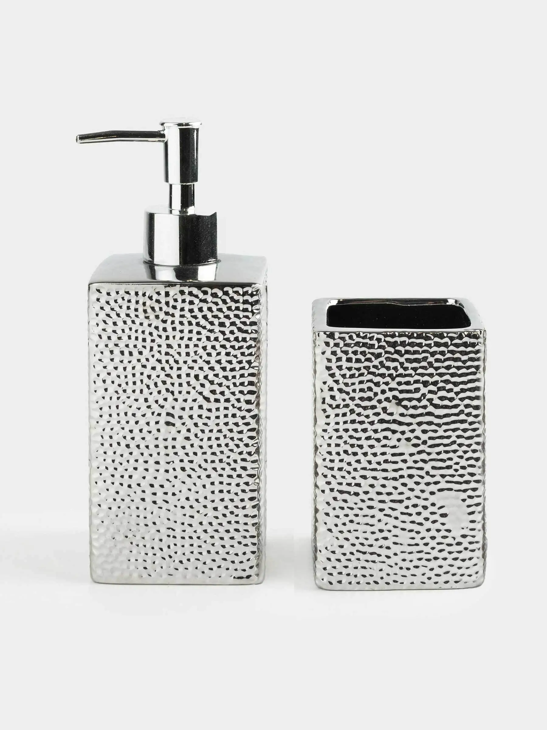 Жуынатын бөлмеге арналған жиынтық, 2 зат, керамика/металл, күміс, Gallant, image-0