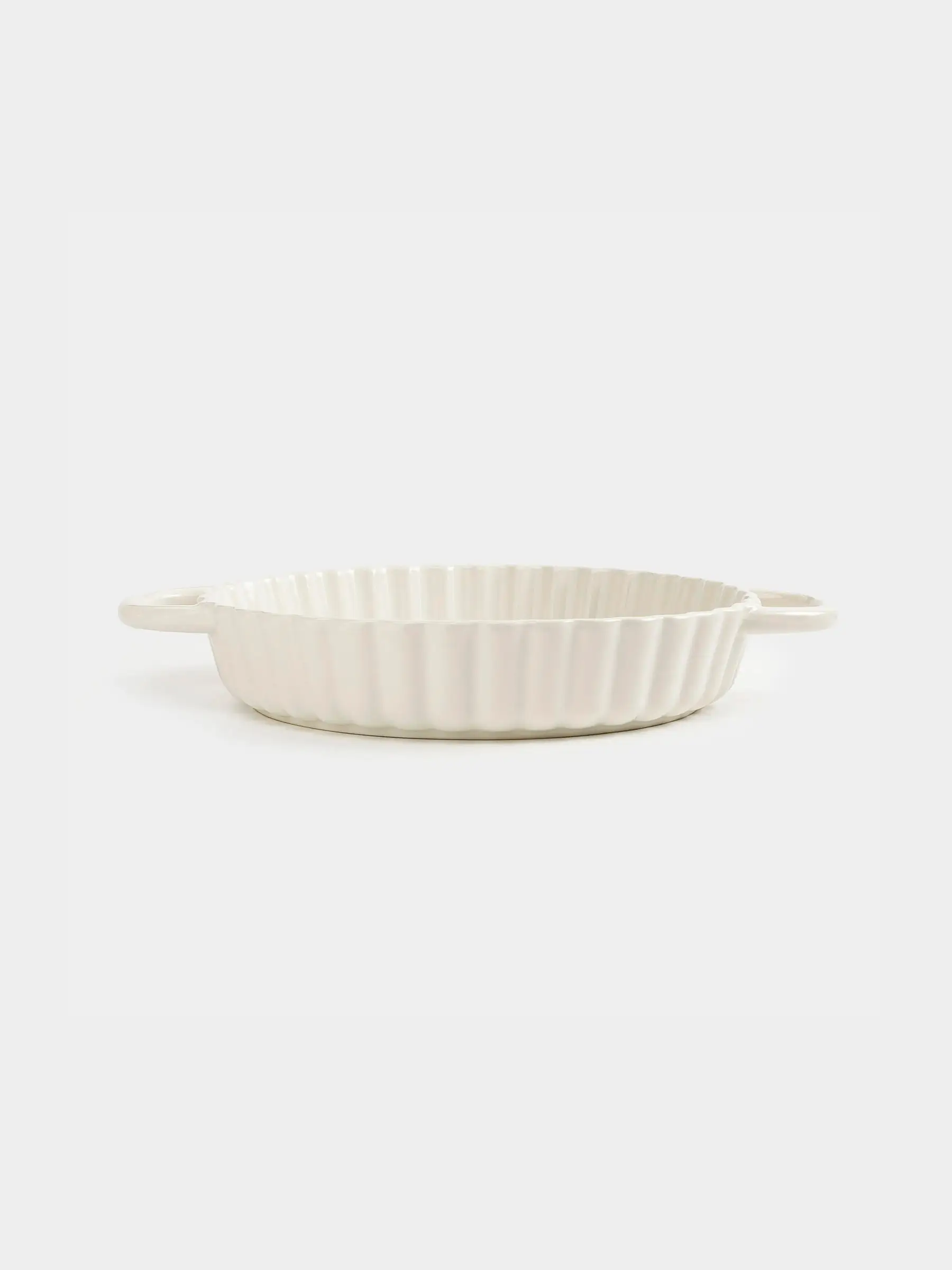 Пісіруге арналған ыдыс, 22 см, керамика, дөңгелек, сүт түстес, Cakes ivory