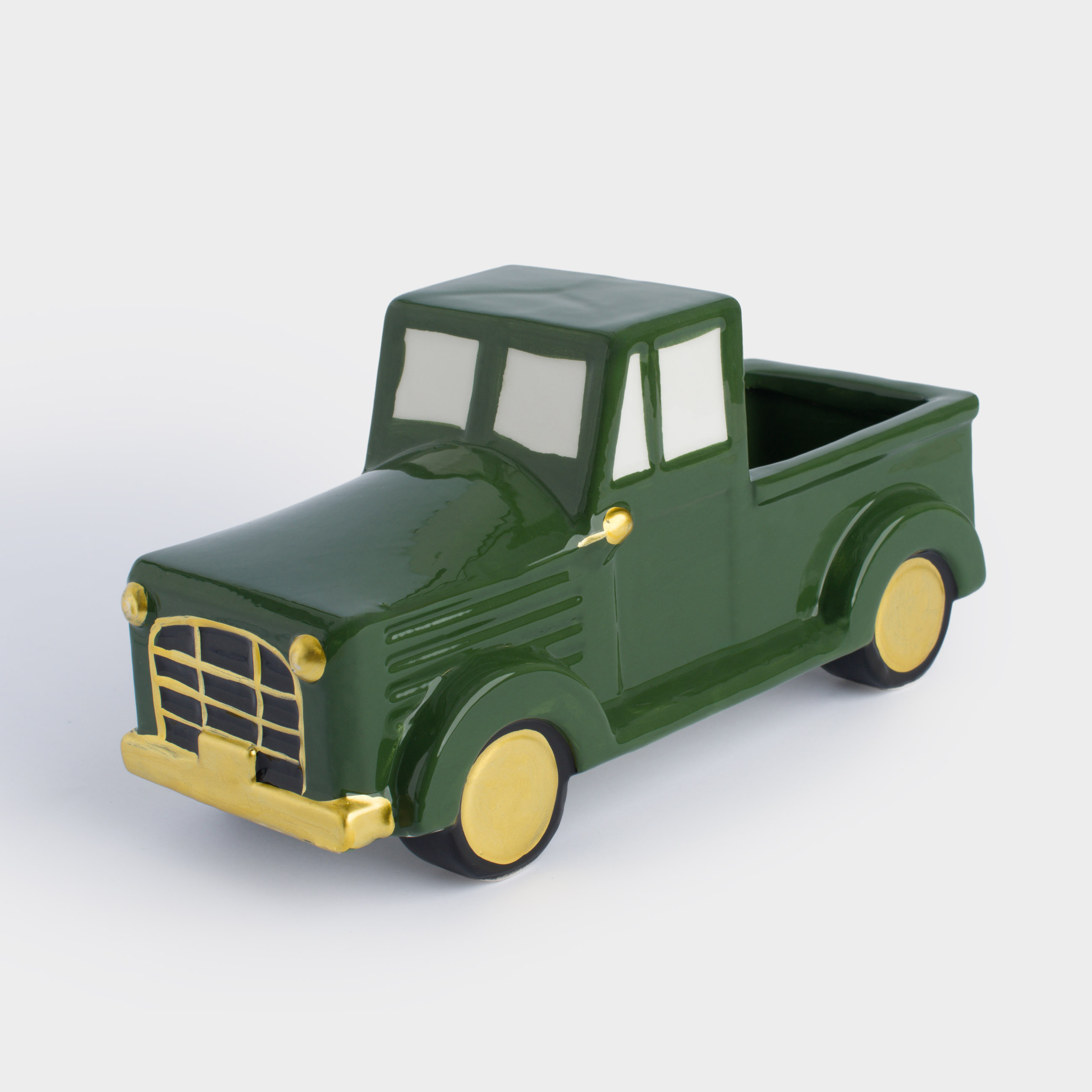 Конфетница, 24х12 см, керамика, зеленая, Машина, Car, image-2