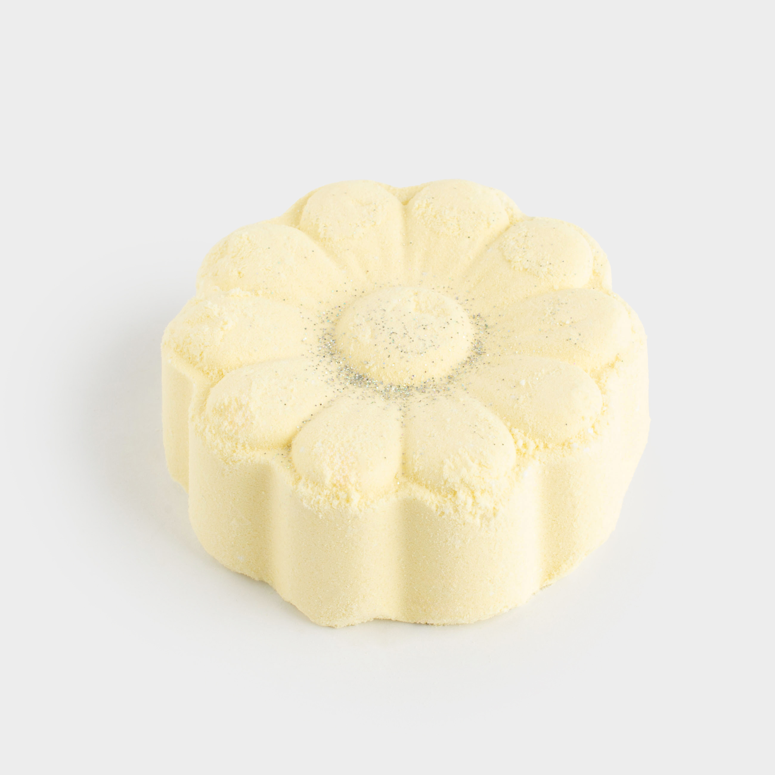 Бомбочка для ванны, 100 гр, желтая, Крем-брюле, Цветок, Flower spa, image-1