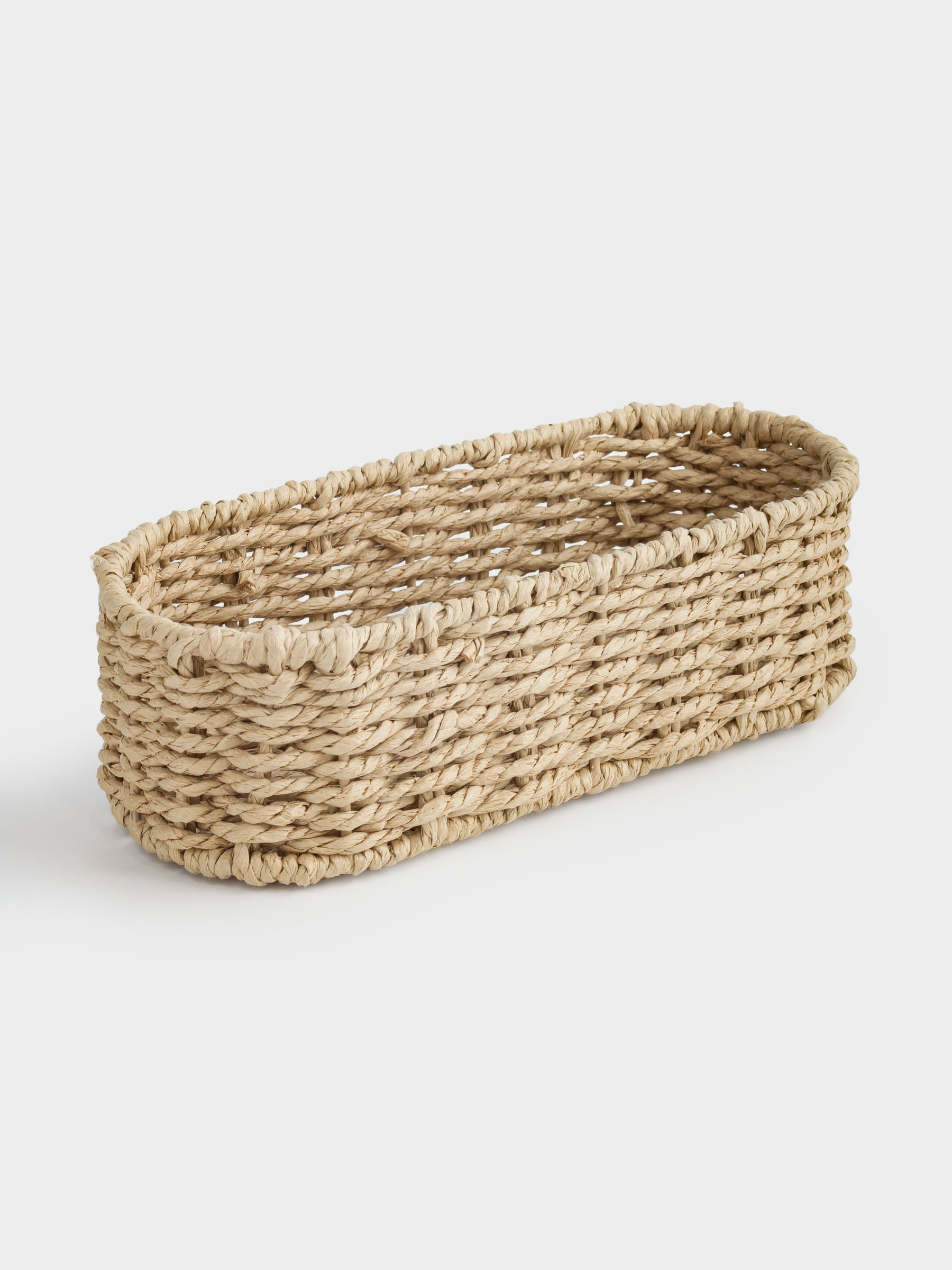 Корзина для столовых приборов, 25х10 см, плетеная, целлюлоза, овальная, Braided, image-2