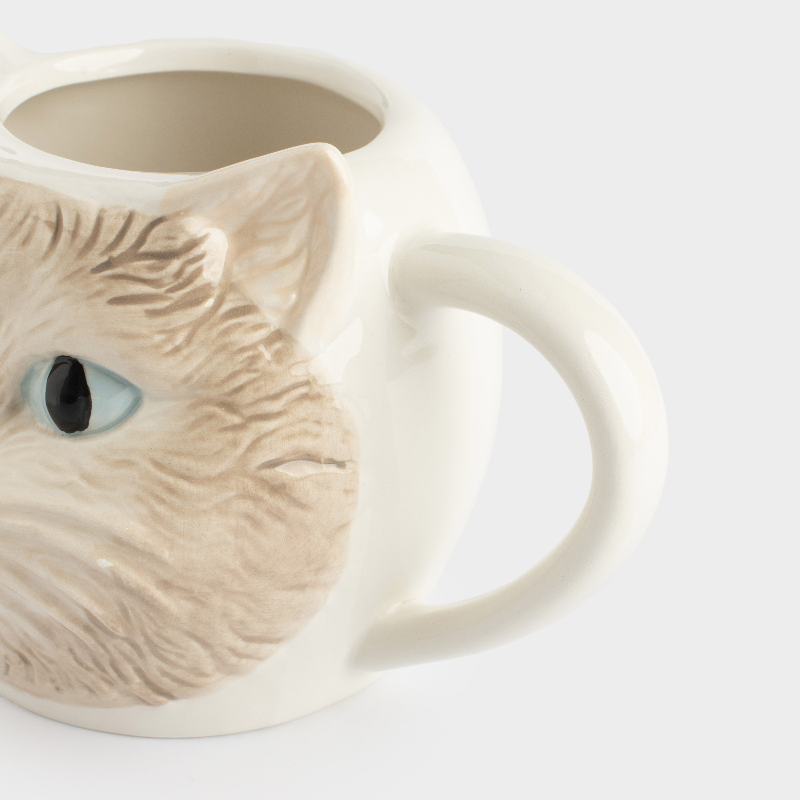 Саптыаяқ, 480 мл, керамика, сүт түстес сарғылт-қоңыр, Мысық, Cat, image-4