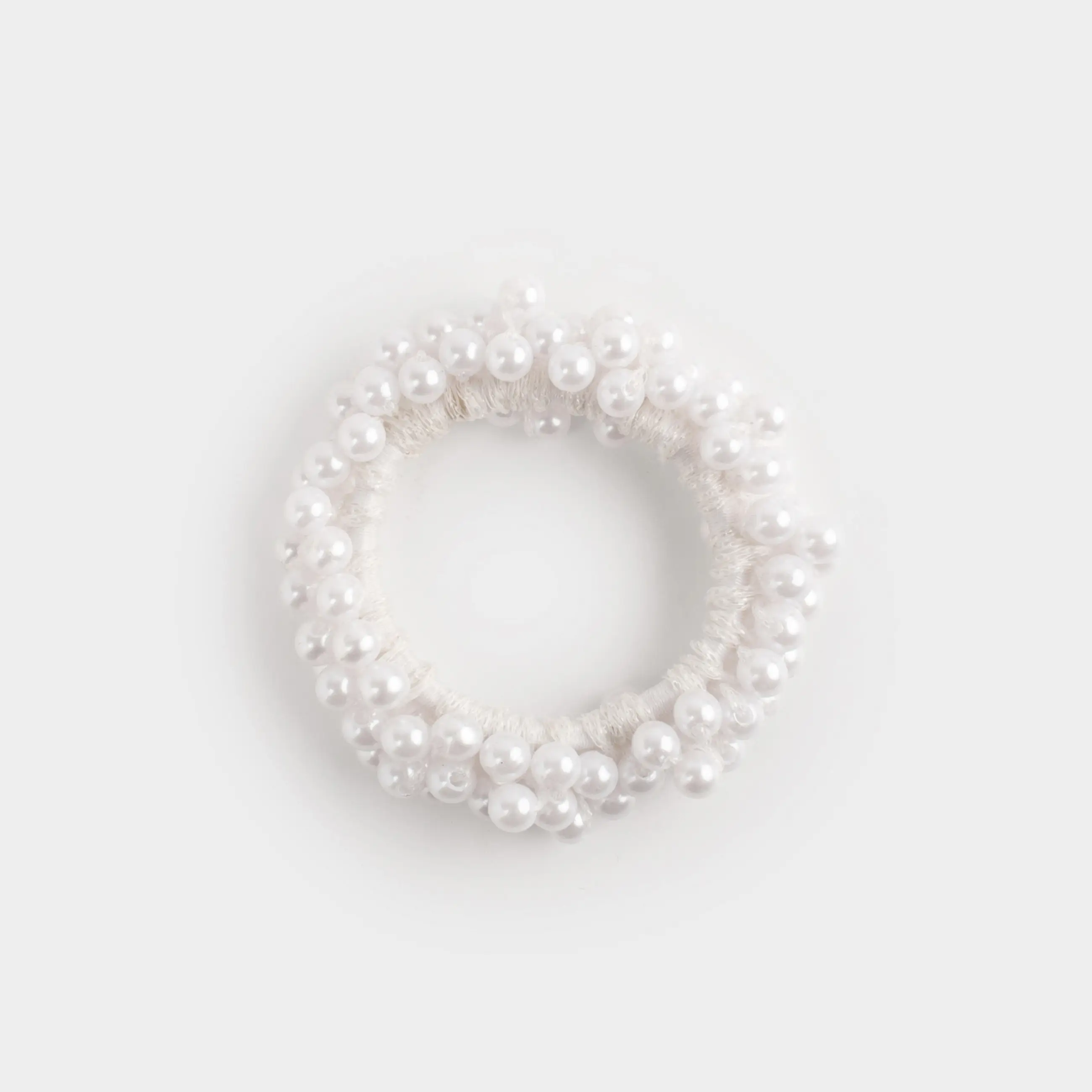 Шашқа арналған резеңке, 6 см, пластик, ақ, Інжу, Pearl