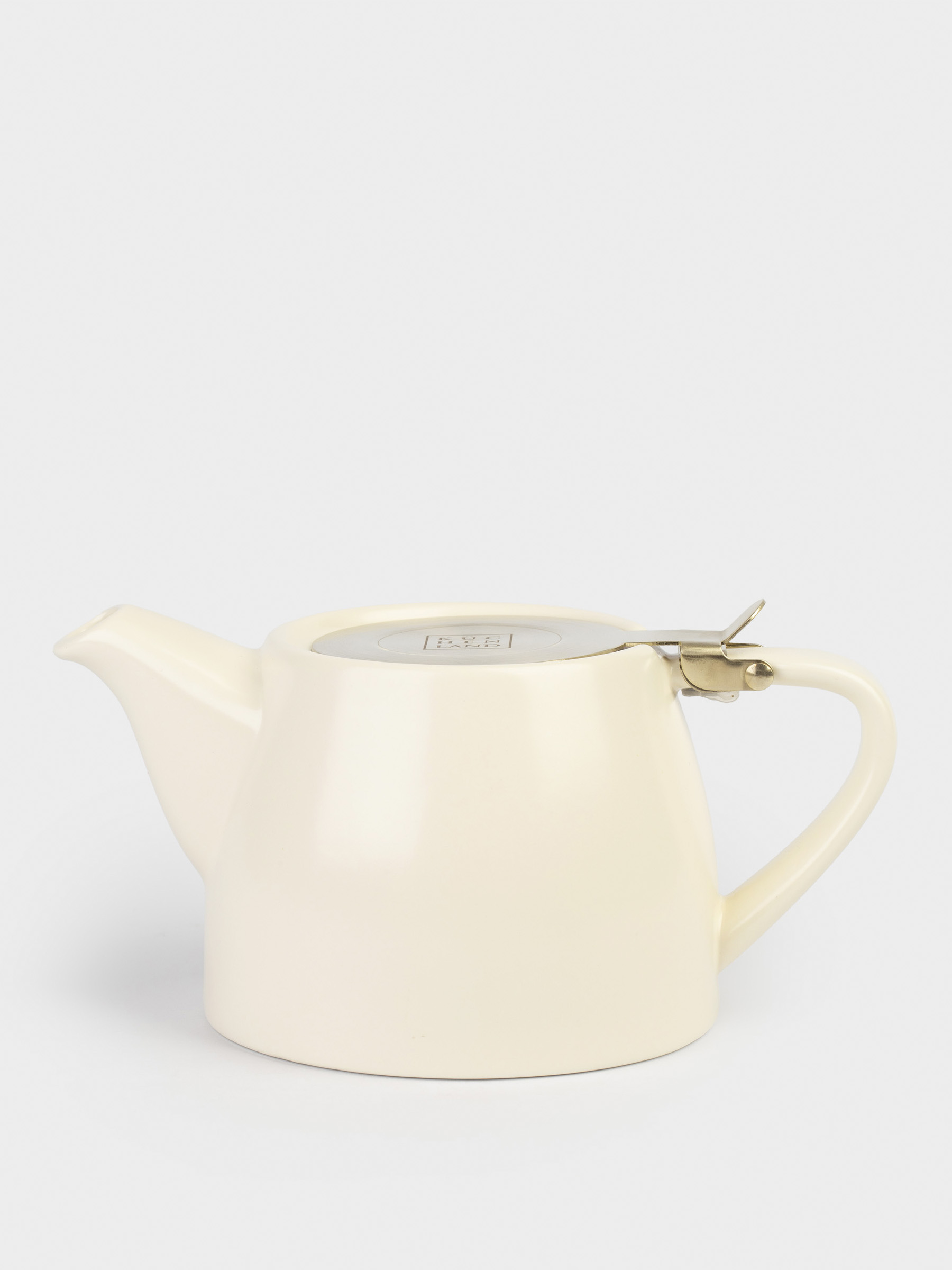 Чайник заварочный, 500 мл, керамика/сталь, молочно-золотистый, Kettle ceramo, image-0