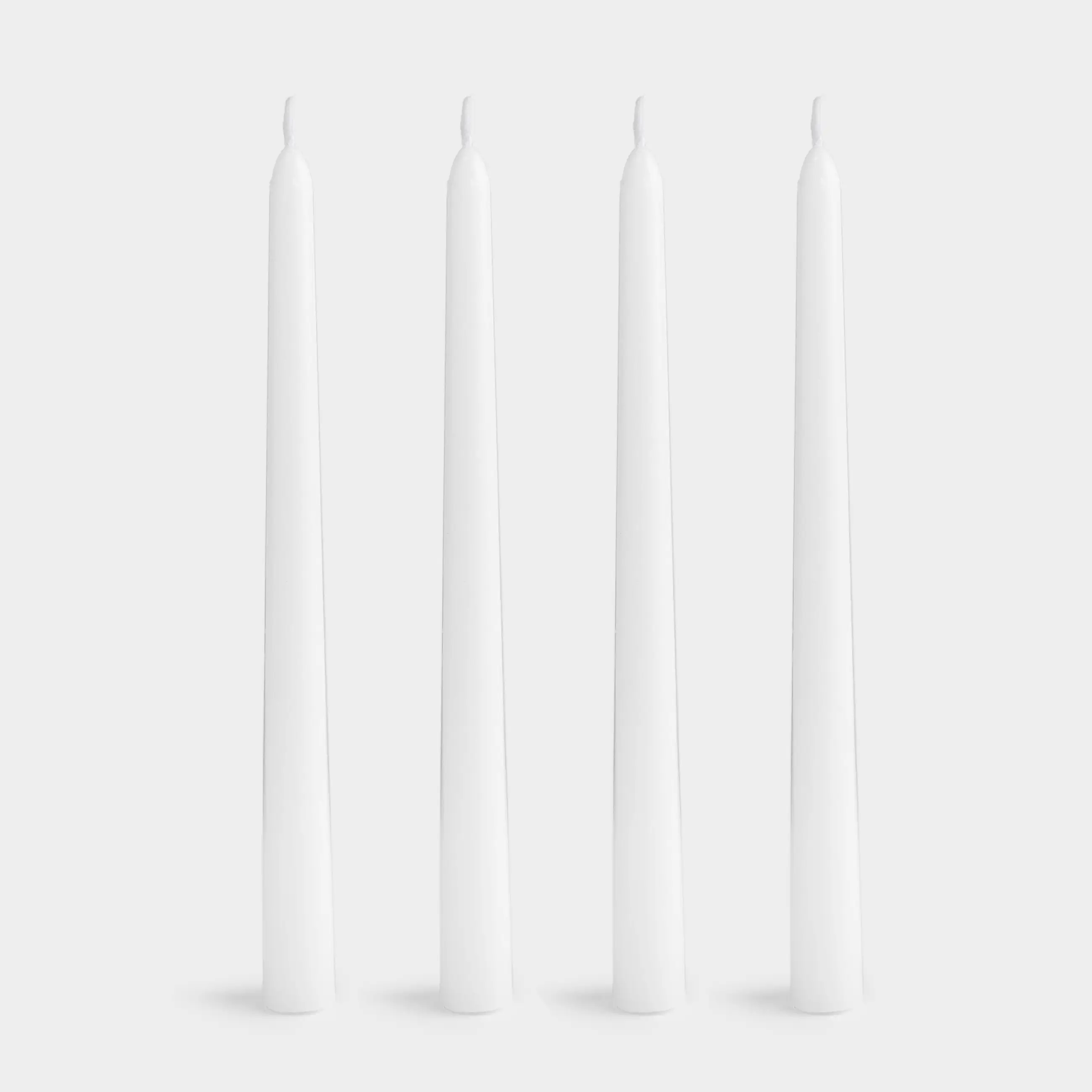 Свеча, 26 см, 4 шт, тонкая, Luxury white