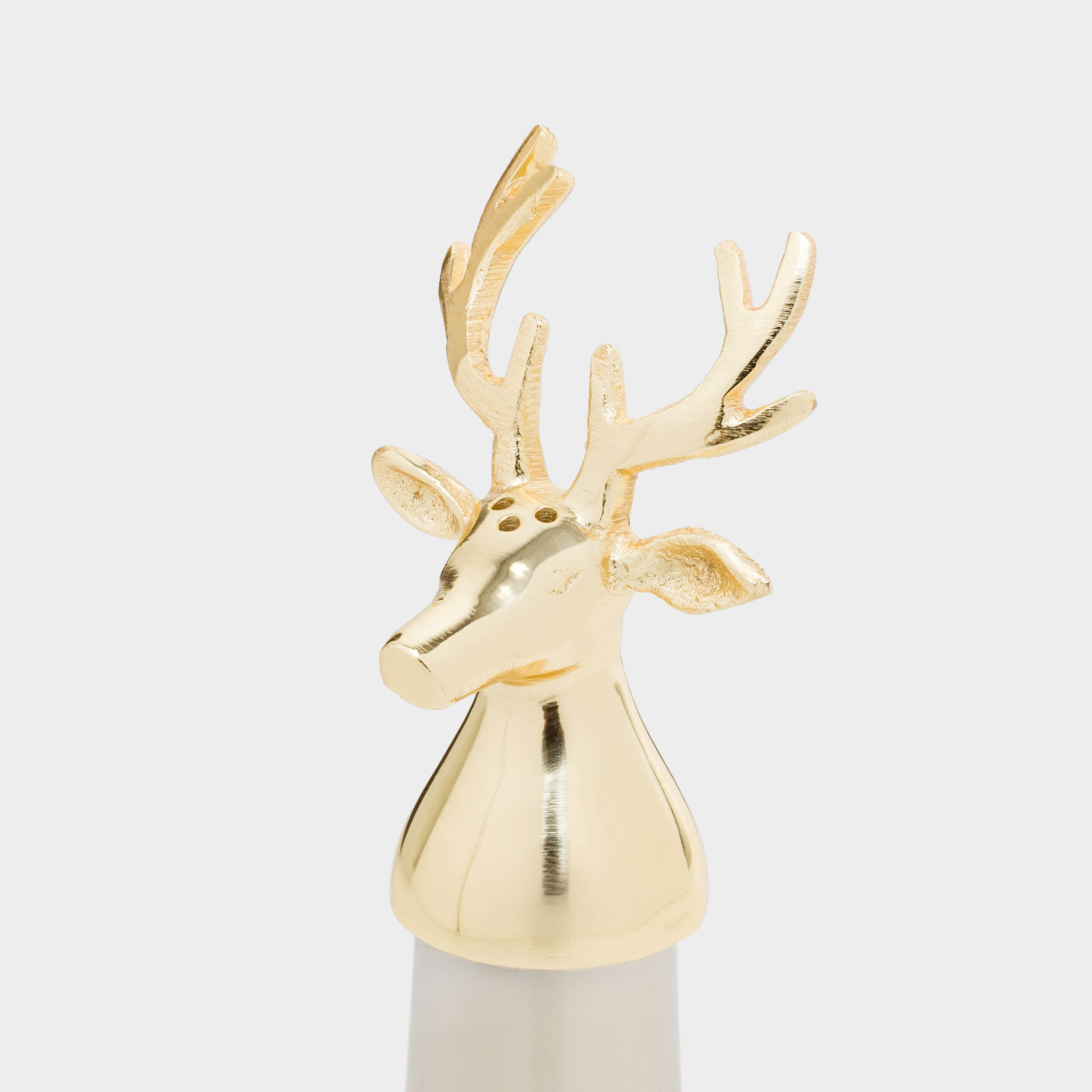 Емкость для соли или перца, 16 см, металл, серебристо-золотистая, Олень, Arctic deer, image-6