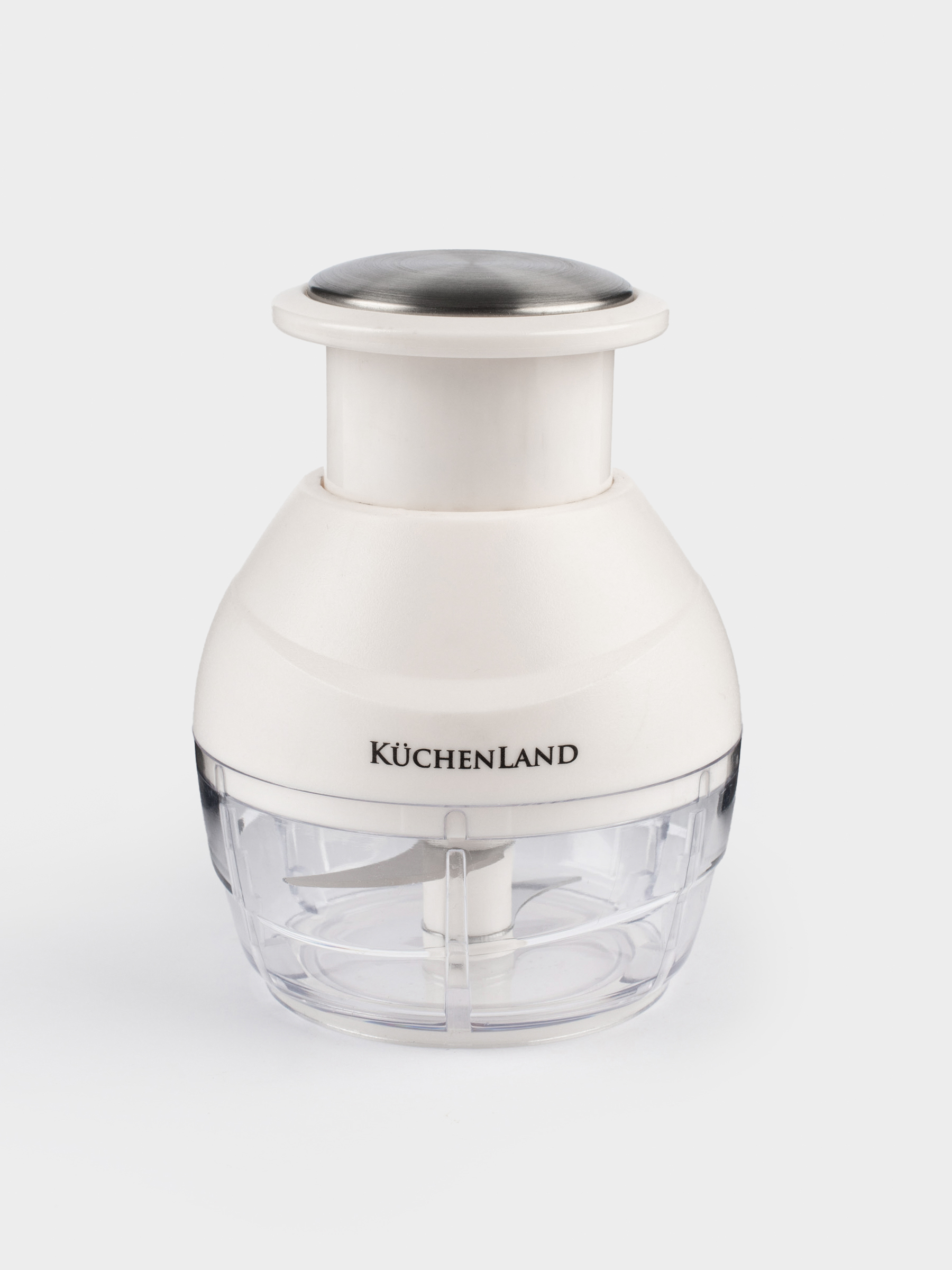 Измельчитель-блендер, 9 см, механический, пластик/сталь, молочный, Soft kitchen, image-2