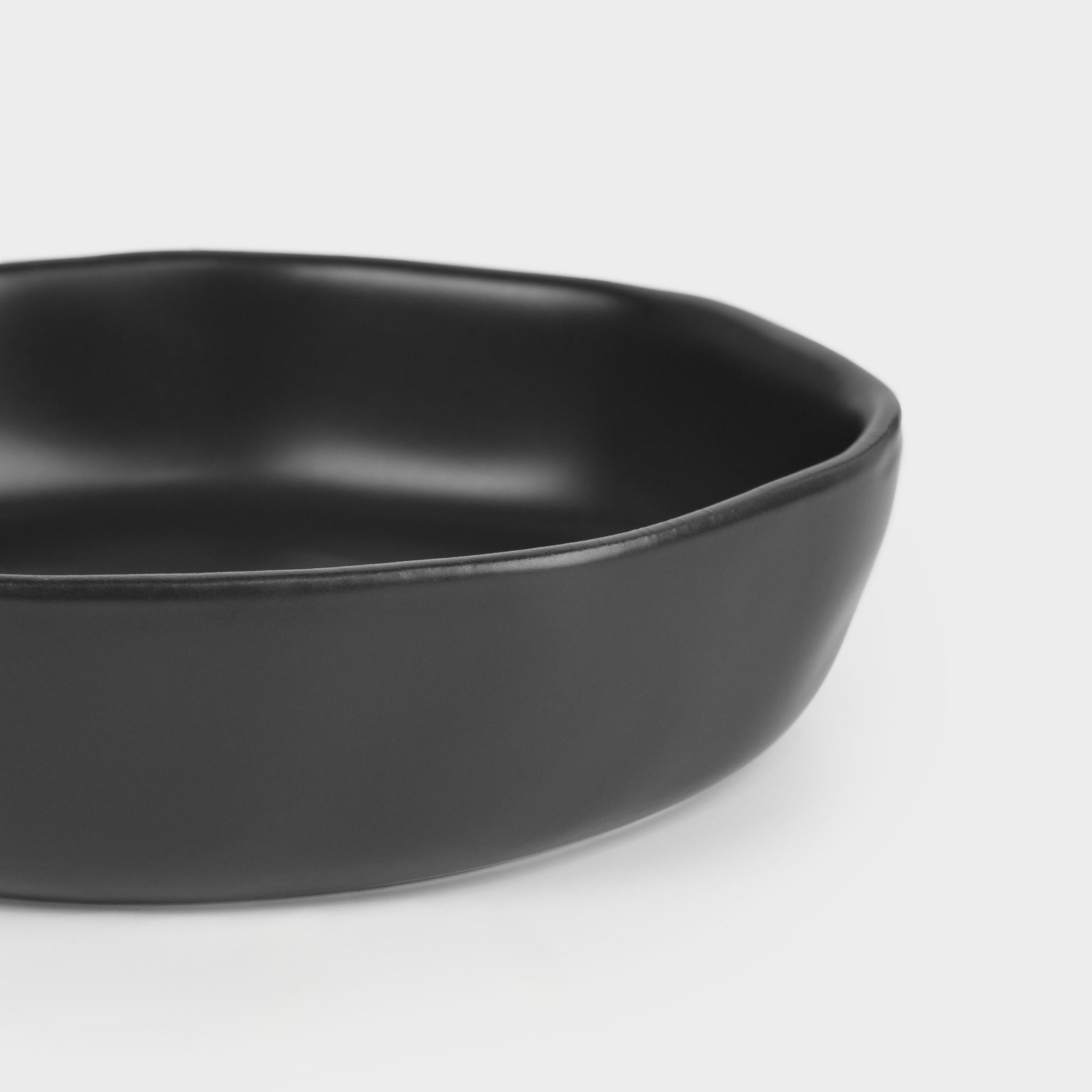 Сервиз обеденный, 6 перс, 18 пр, керамика, черный, Мятый эффект, Crumple black, image-5