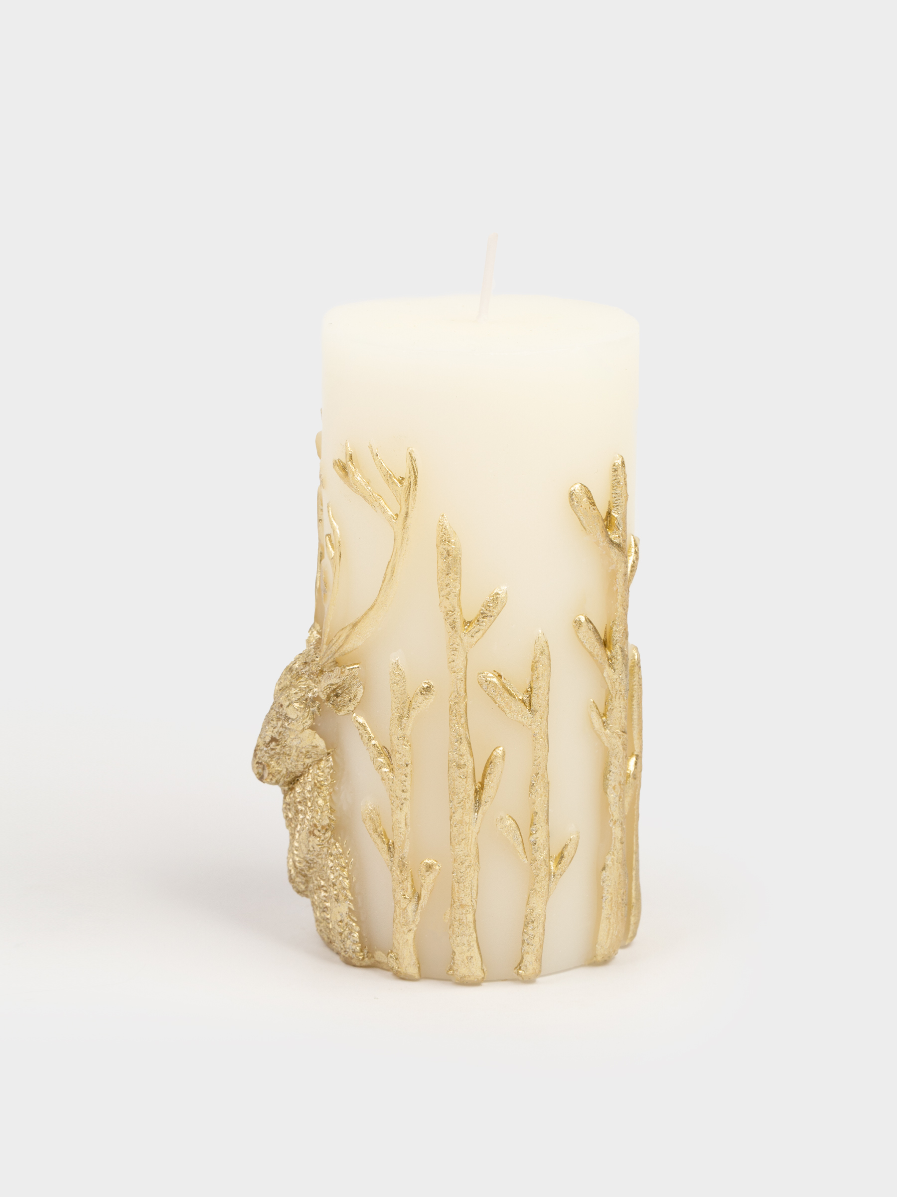 Шам, 6x12 см, цилиндрлік, түс, Бұғы, Deer candle, image-2