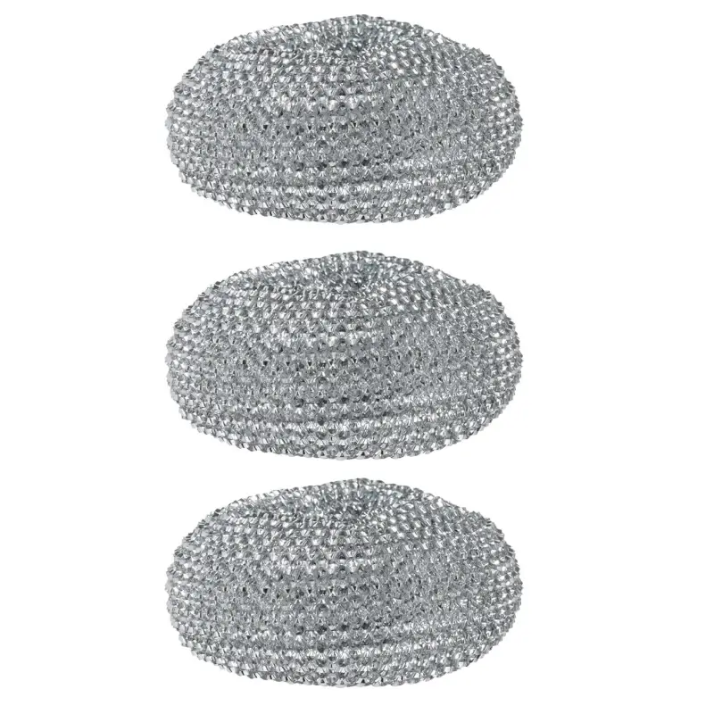 Тазалауға арналған Губка, 8 см, 3 дана, пластик, күміс, Clean ,image-0