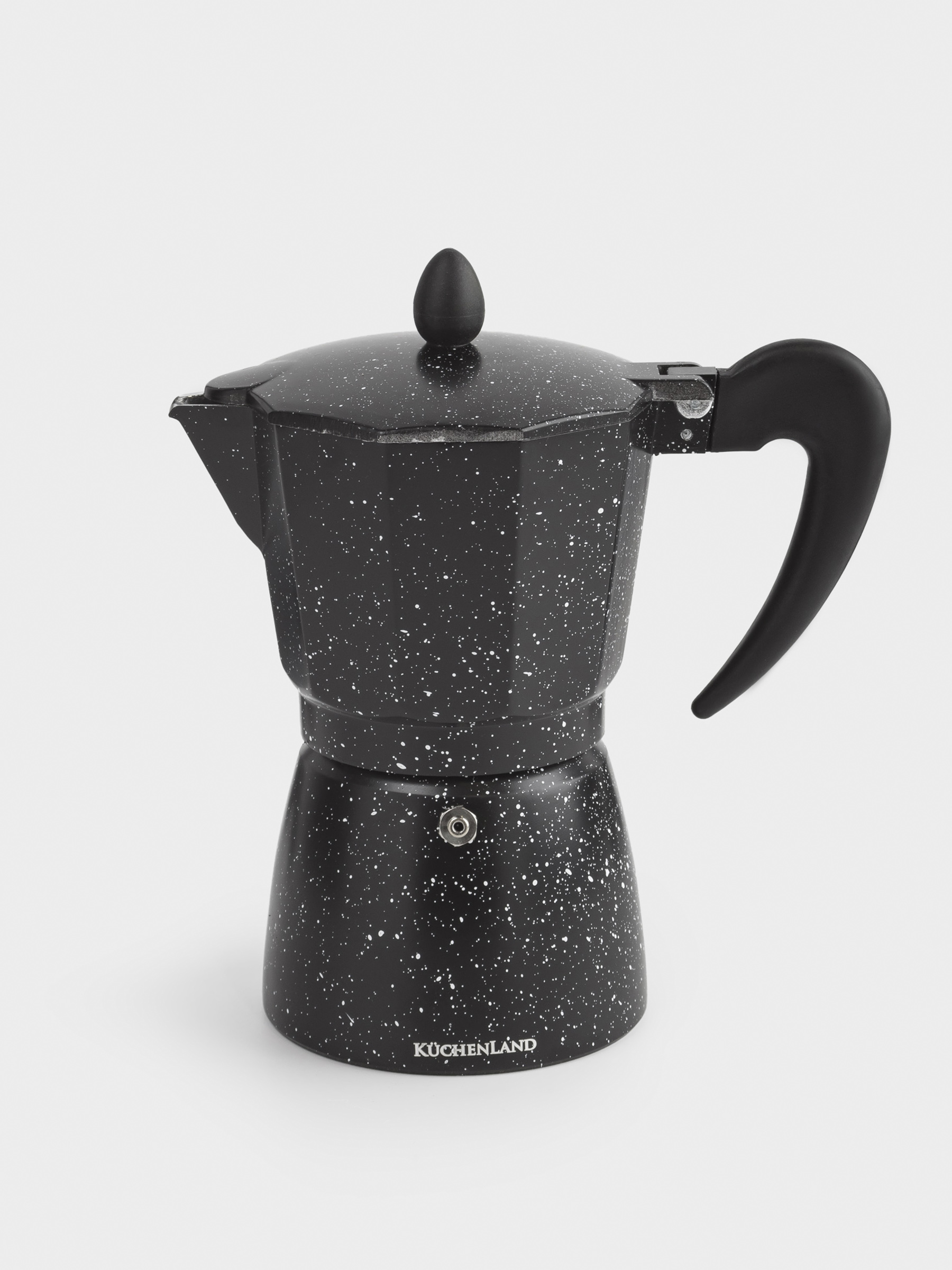 Кофеварка гейзерная, 300 мл, алюминий/пластик, черная, в крапинку, Espresso, image-1