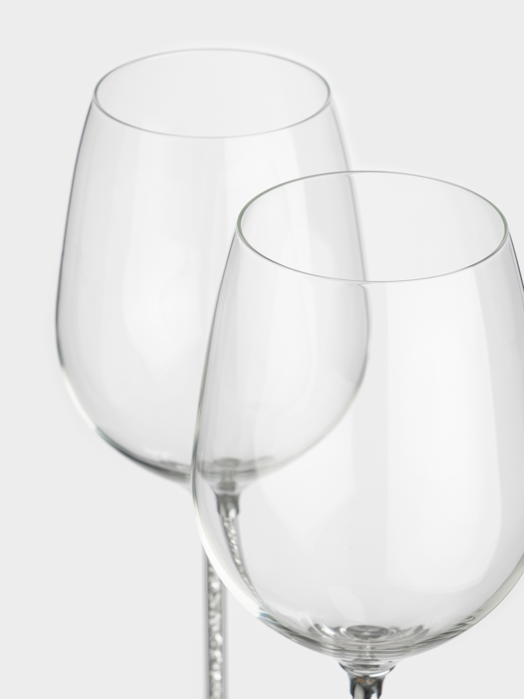 Бокал для вина, 600 мл, 2 шт, стекло/стразы, Серебристые кристаллы, Diamond, image-2