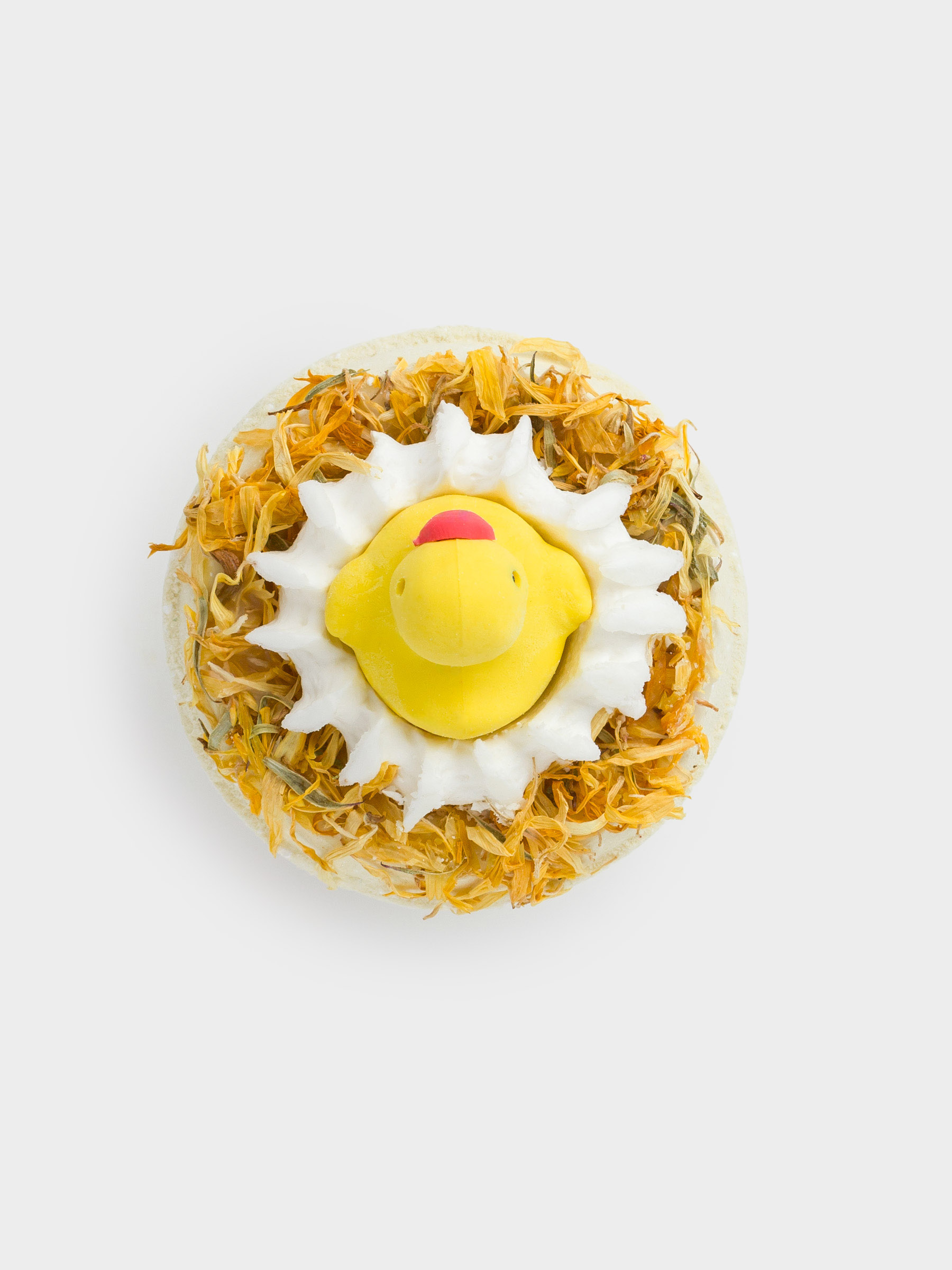 Бомбочка для ванны, 130 гр, с игрушкой, желтая, Мед с молоком, Утенок, Duck yellow, image-1