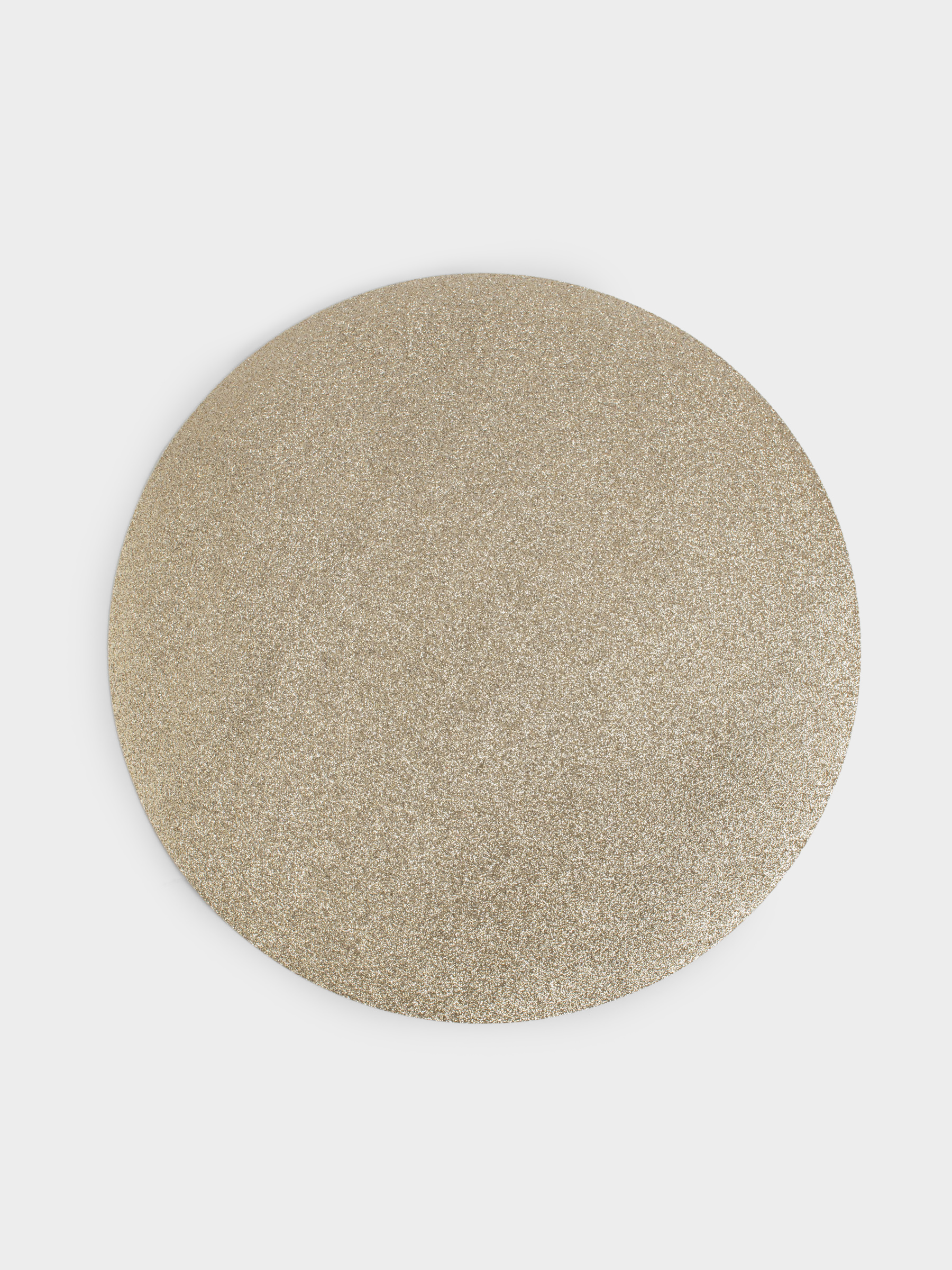 Аспаптарға арналған майлық, 38 см, ПВХ, дөңгелек, шампан, Glitter mat, image-0